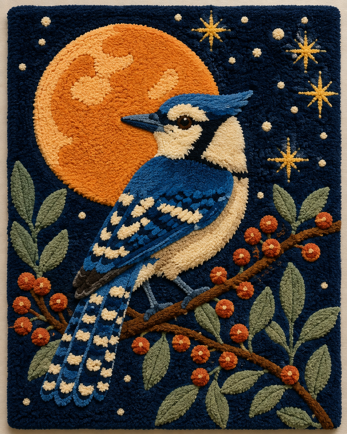 Hewn Earth Afterglow Nightingale wall art featuring a serene nightingale bird silhouette on a textured background.