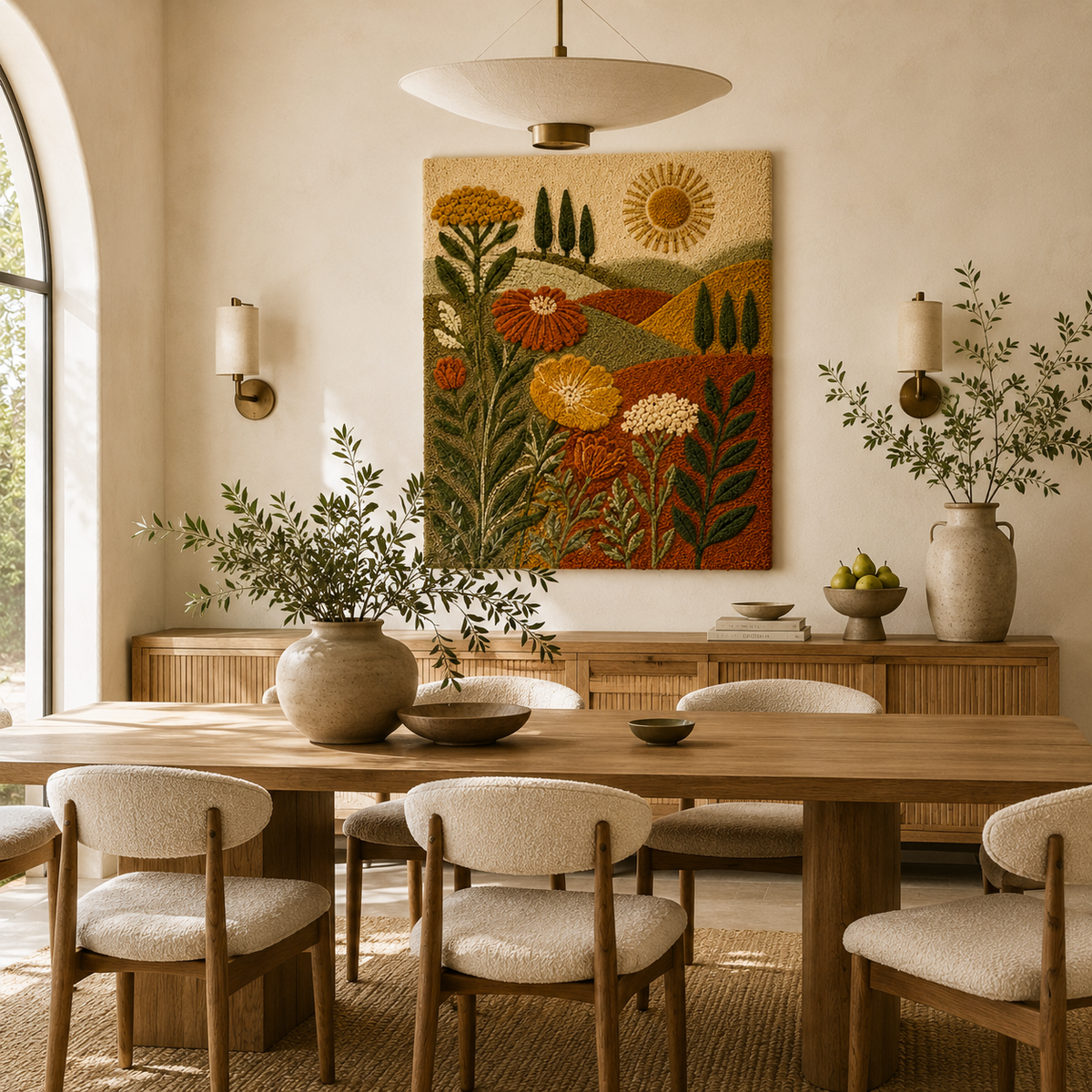 Cinder Umber wall art by Hewn Earth featuring abstract earthy tones and textured design for modern interior decor.