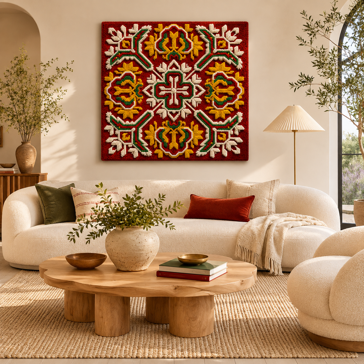 Hewn Earth Luminous Embankment wall art featuring a glowing, textured landscape scene with warm light accents.