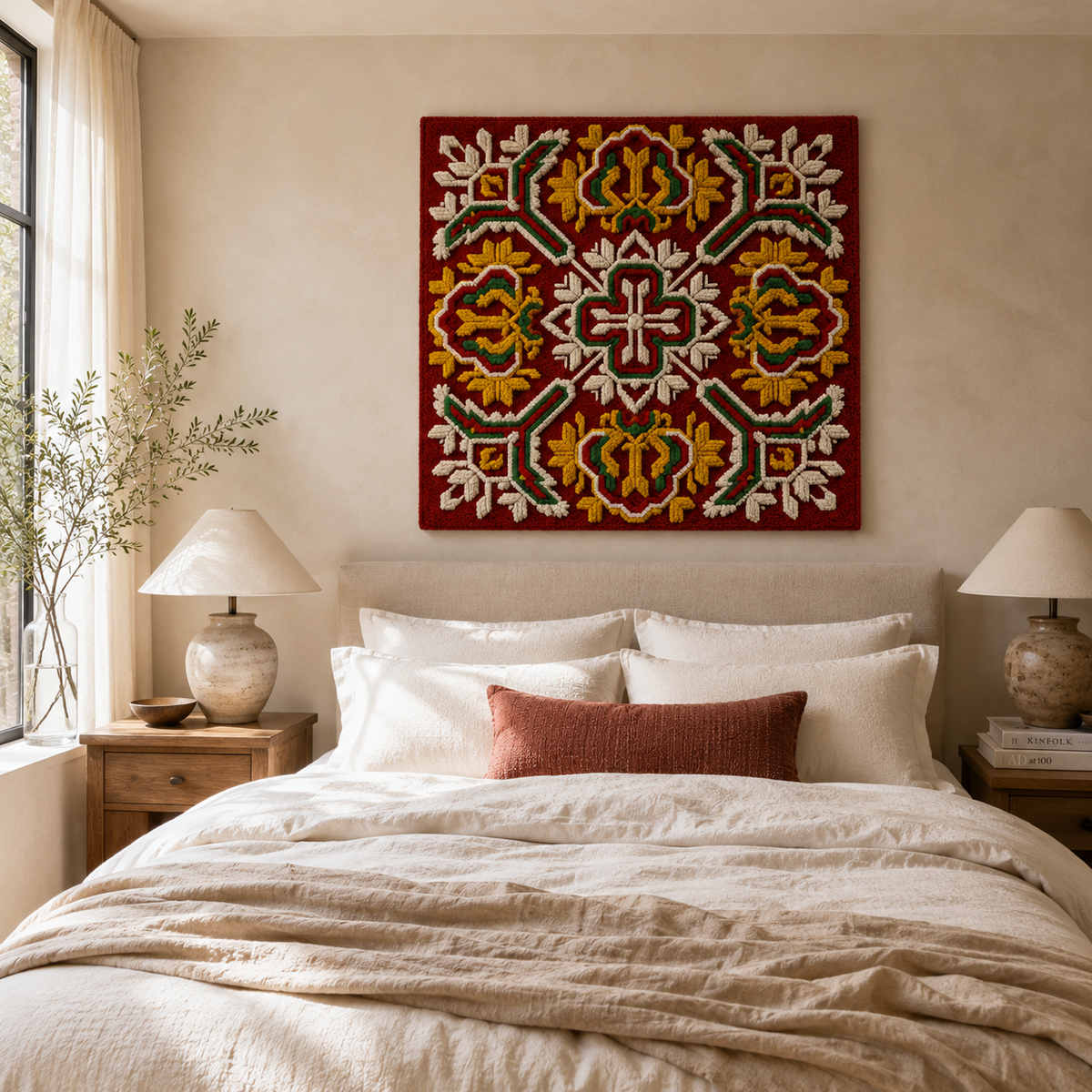 Close-up of Hewn Earth Luminous Embankment wall art featuring textured, illuminated design with earthy tones and intricate details.