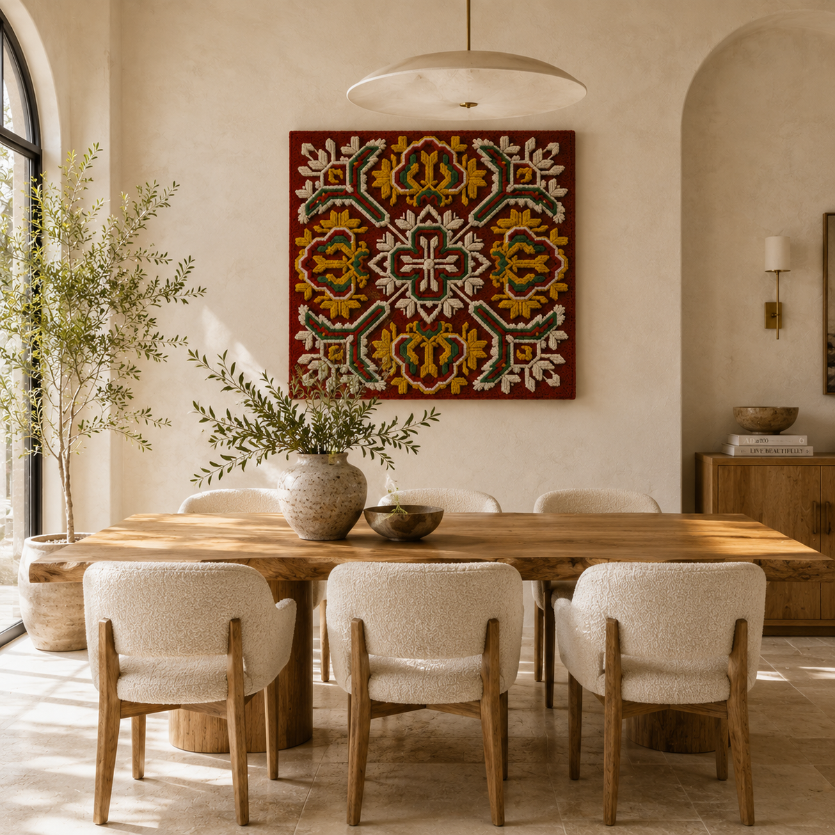 Luminous Embankment wall art by Hewn Earth featuring a glowing, abstract landscape with warm, luminous tones.