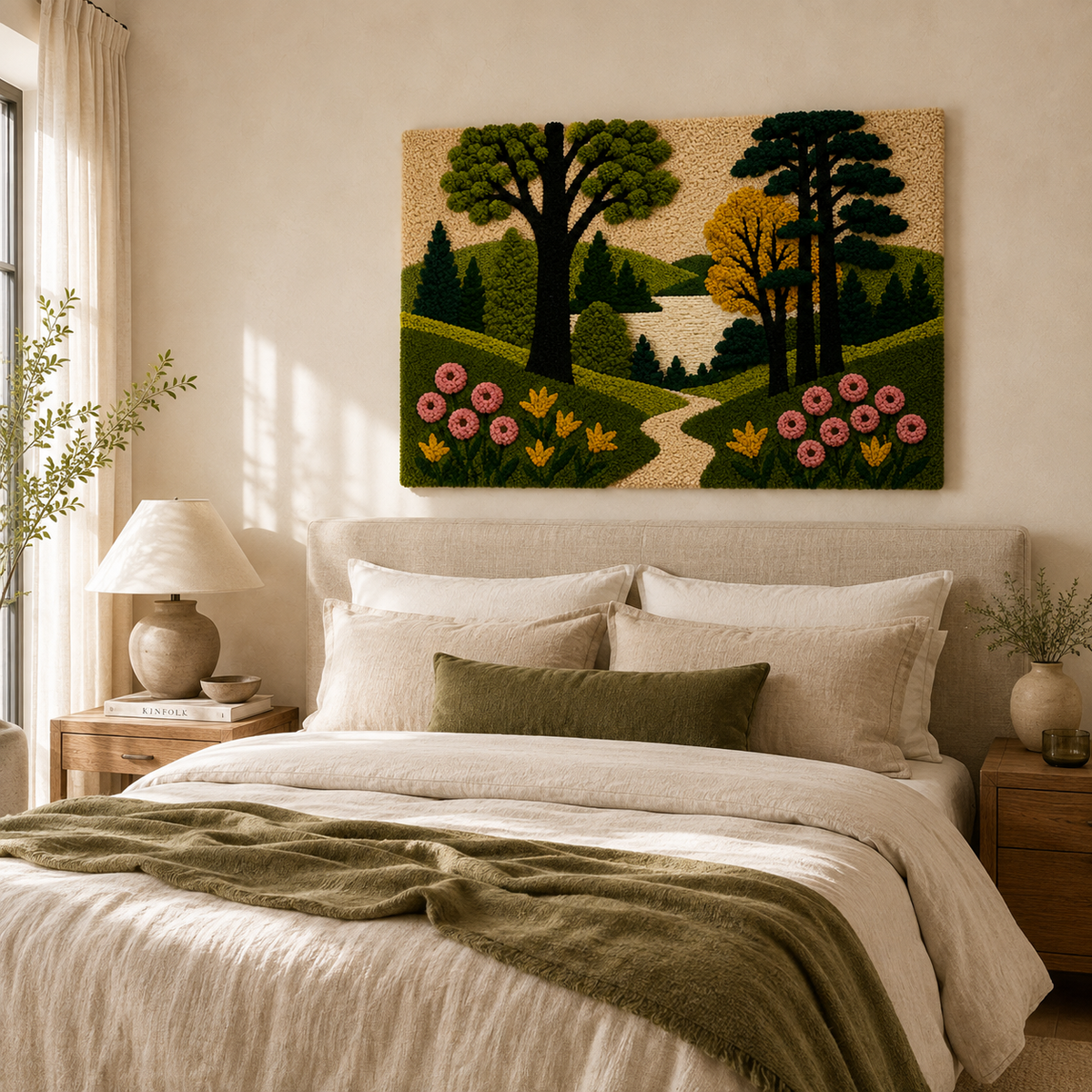 Hewn Earth Cinder Solstice wall art featuring earthy tones and abstract design, perfect for modern home decor.