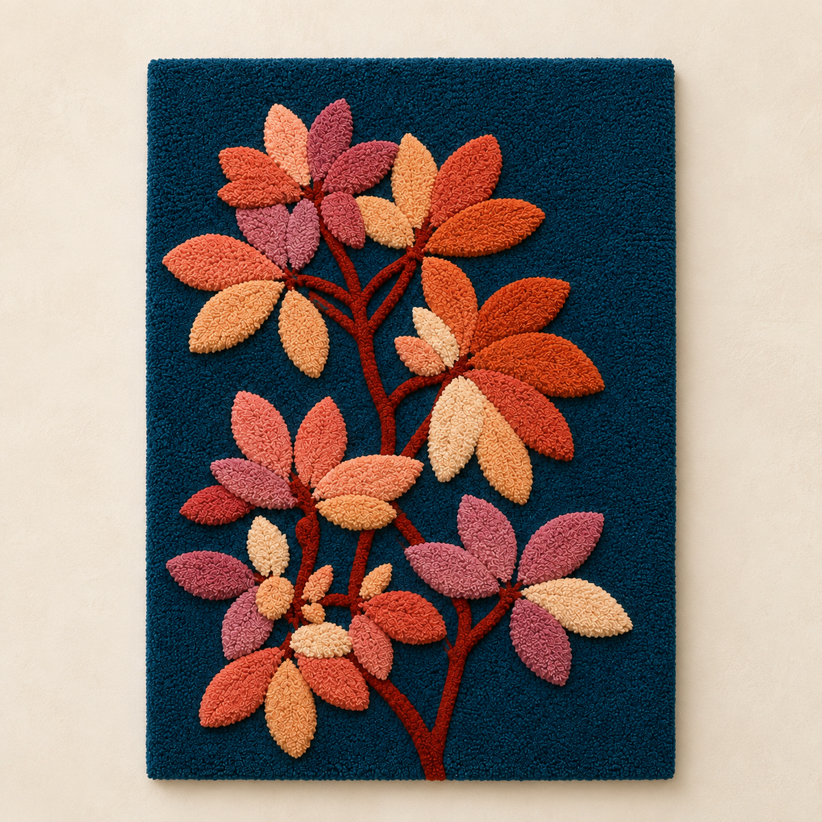 Hewn Earth Ember Bower wall art featuring warm, earthy tones and abstract design, suitable for modern interior decor.