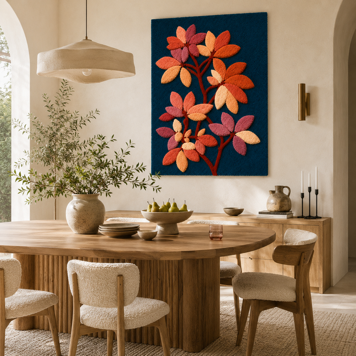 Hewn Earth Ember Bower wall art featuring warm-toned abstract design on a canvas or framed display.