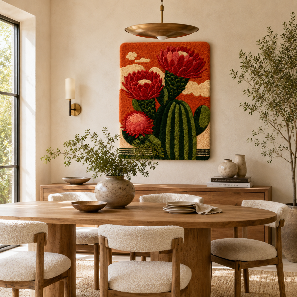 Detailed image of Afterglow Willow wall art by Hewn Earth, showcasing a nature-inspired design with warm, earthy tones.