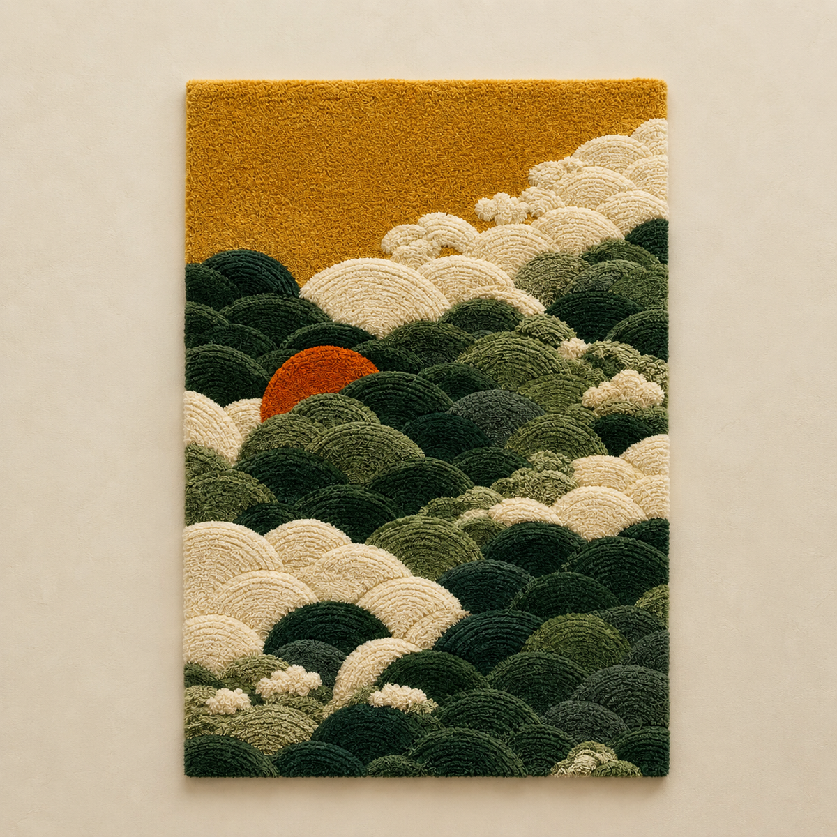 Hewn Earth Gilded Grove wall art featuring a gilded, nature-inspired design displayed on a room wall.