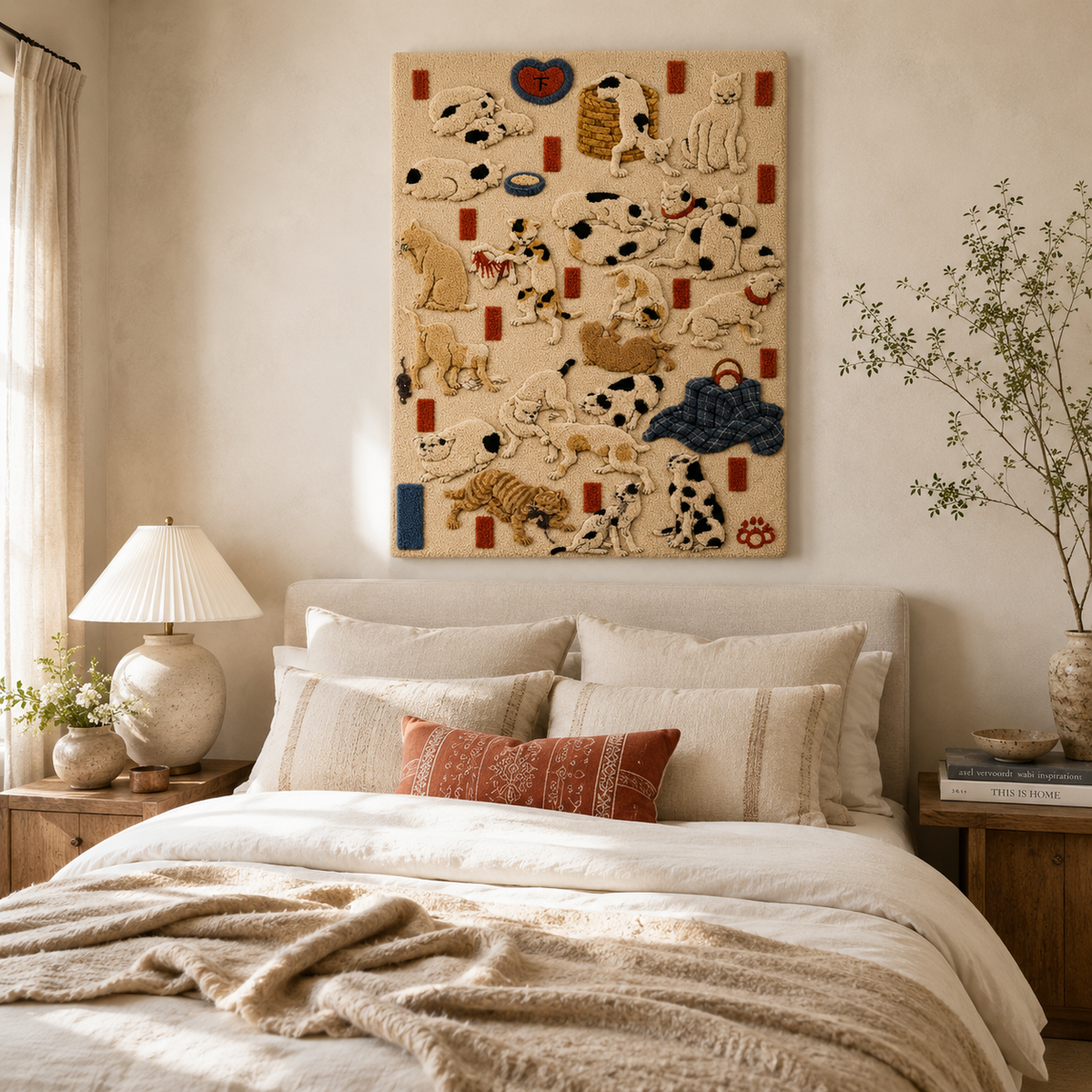 Hewn Earth Cinder Mirage wall art featuring abstract earthy tones, suitable for modern interior decor, front view image.