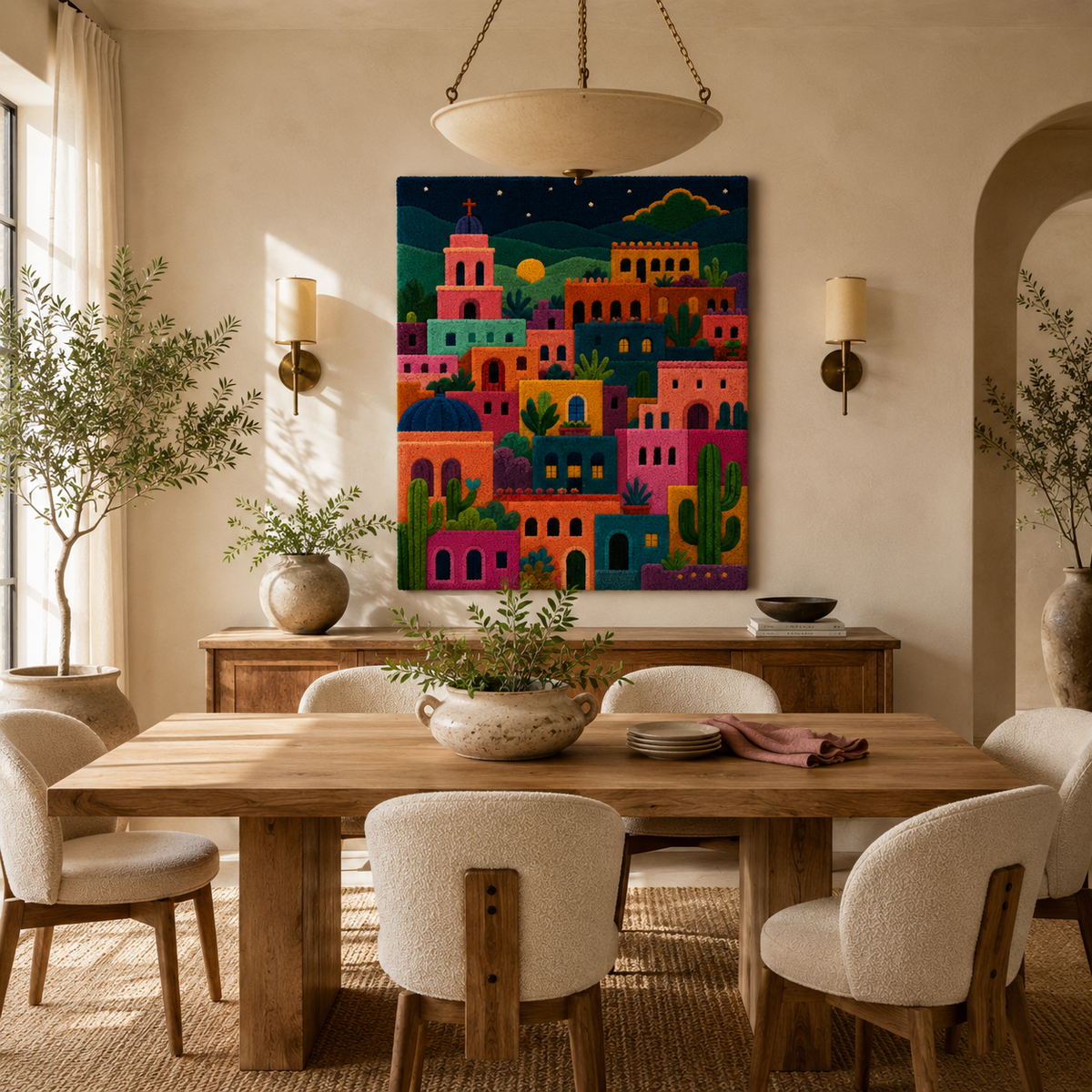 Hewn Earth Ember Thicket wall art featuring a detailed, earthy design with warm tones, ideal for modern interior decor.