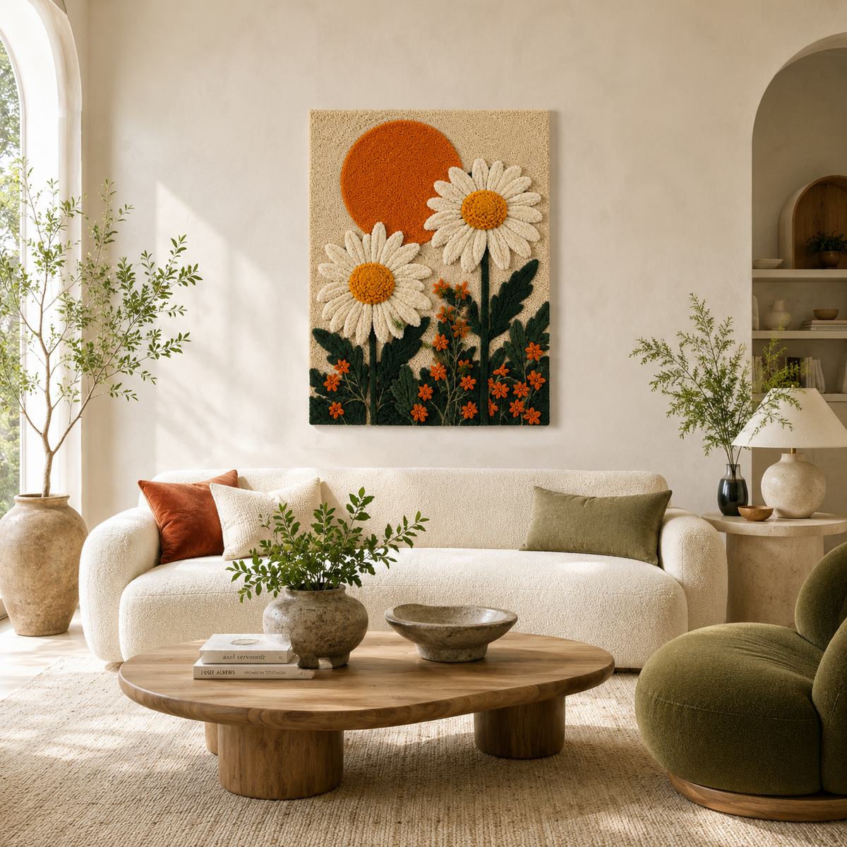 Gilded Bracken wall art by Hewn Earth featuring gold-toned botanical leaf design on textured background.