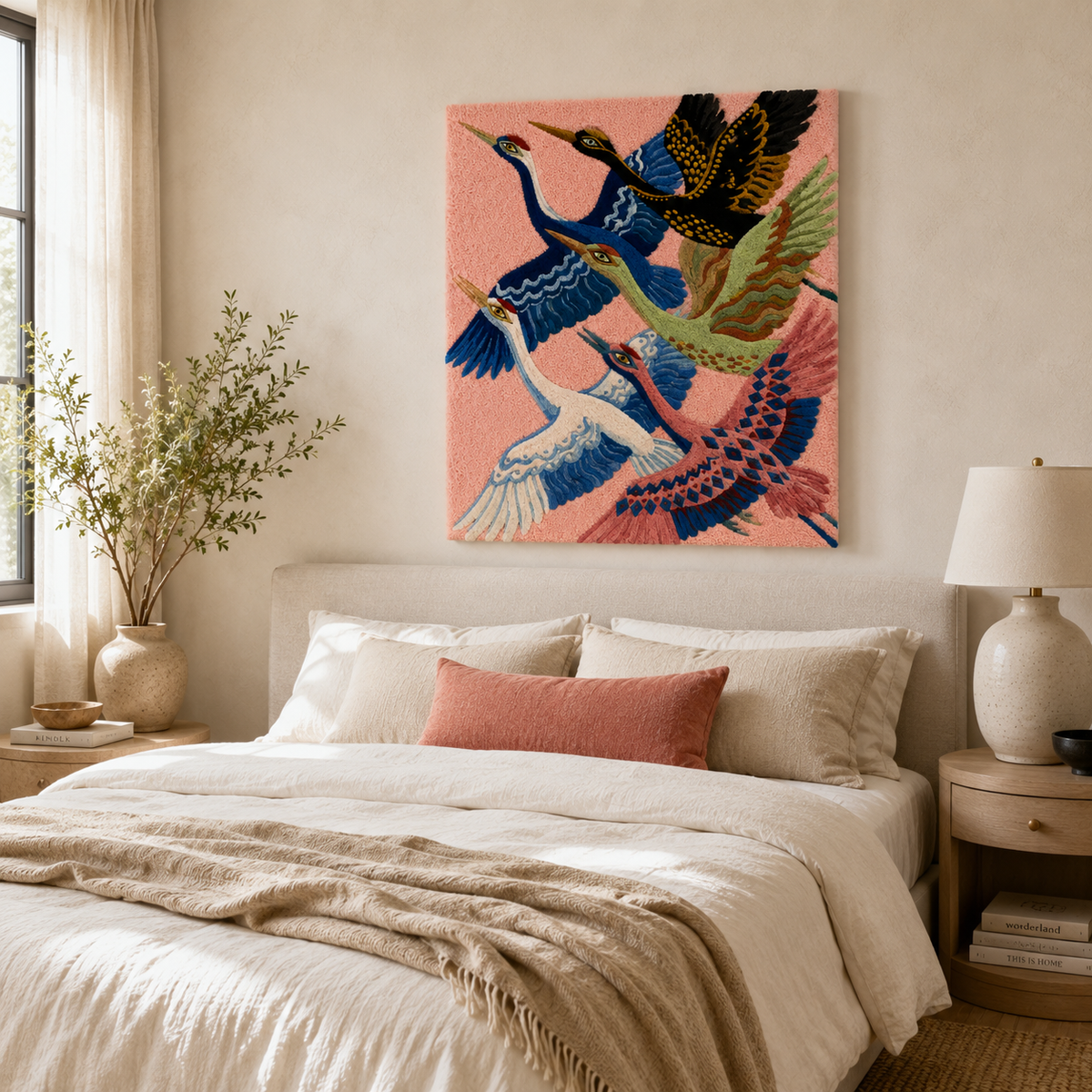 Hewn Earth Ember Reverie wall art featuring abstract warm-toned design, ideal for modern home decor.