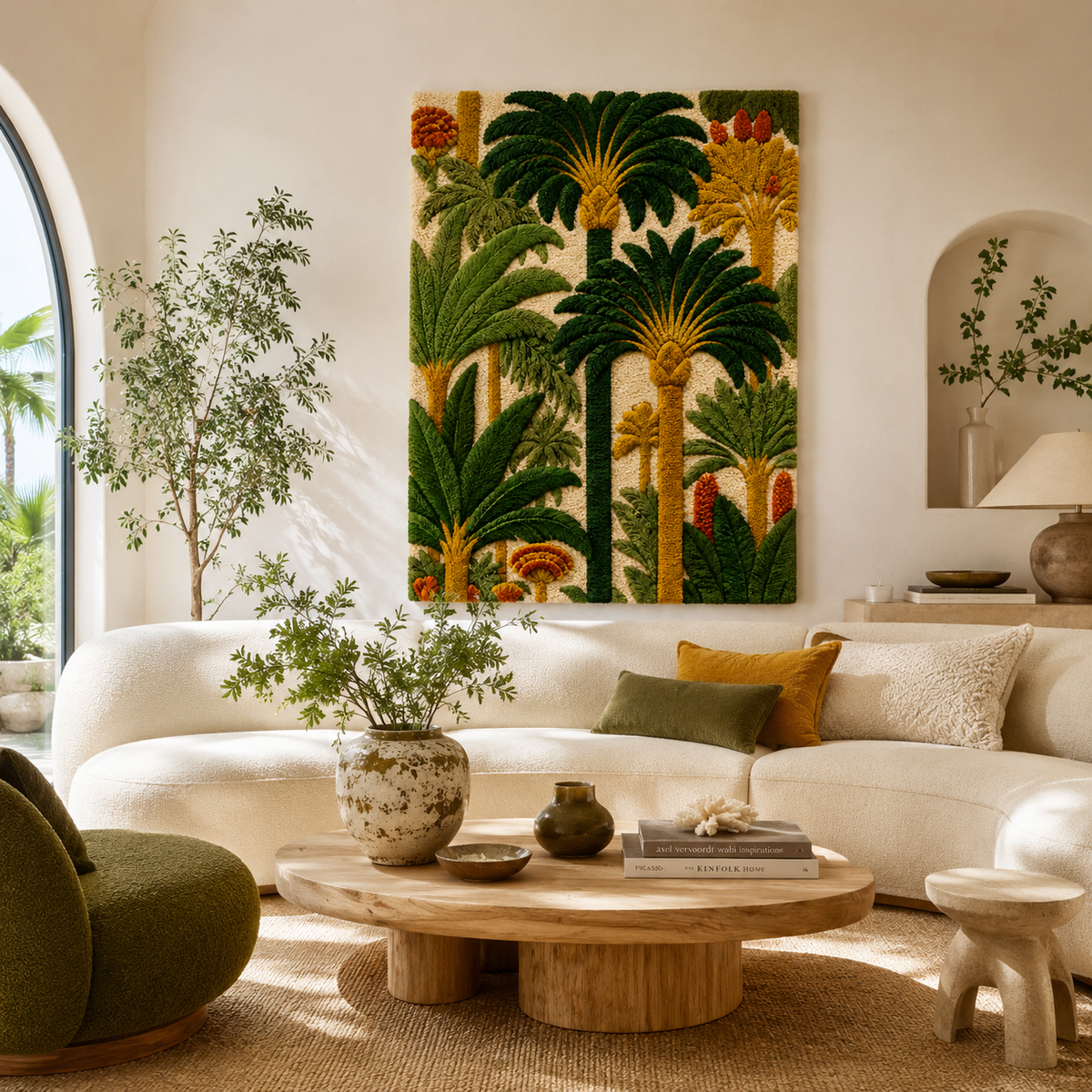 Hewn Earth Luminous Harbor wall art featuring a serene harbor scene with soft lighting and natural coastal elements.