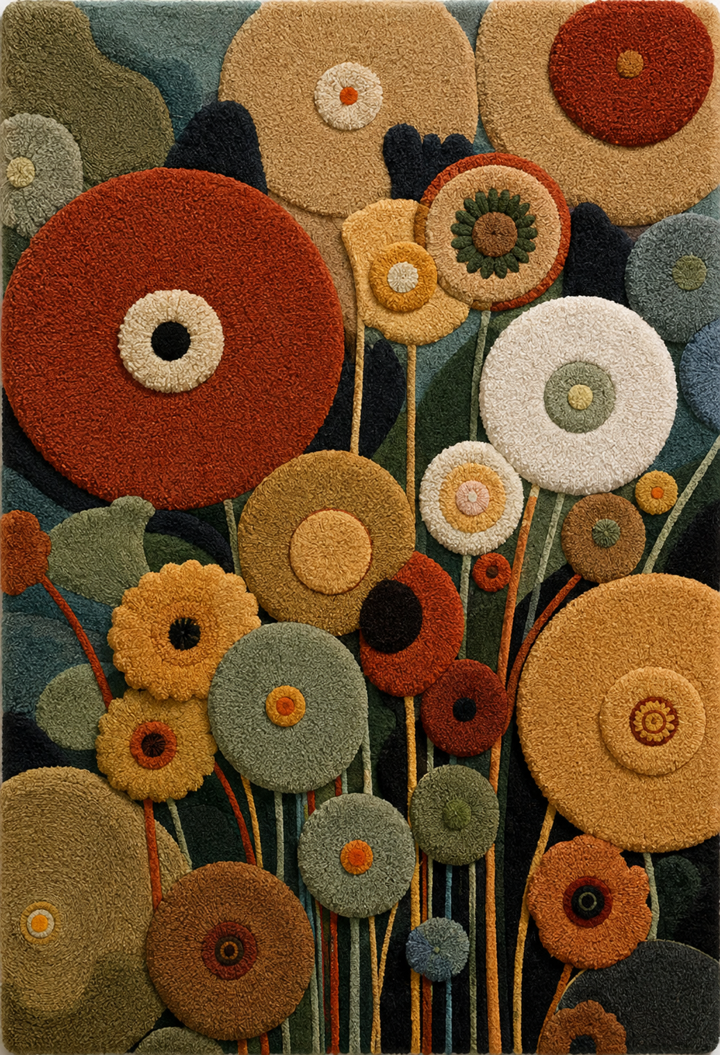 Hewn Earth Cinder Veranda wall art featuring earthy-toned abstract design on a neutral background.