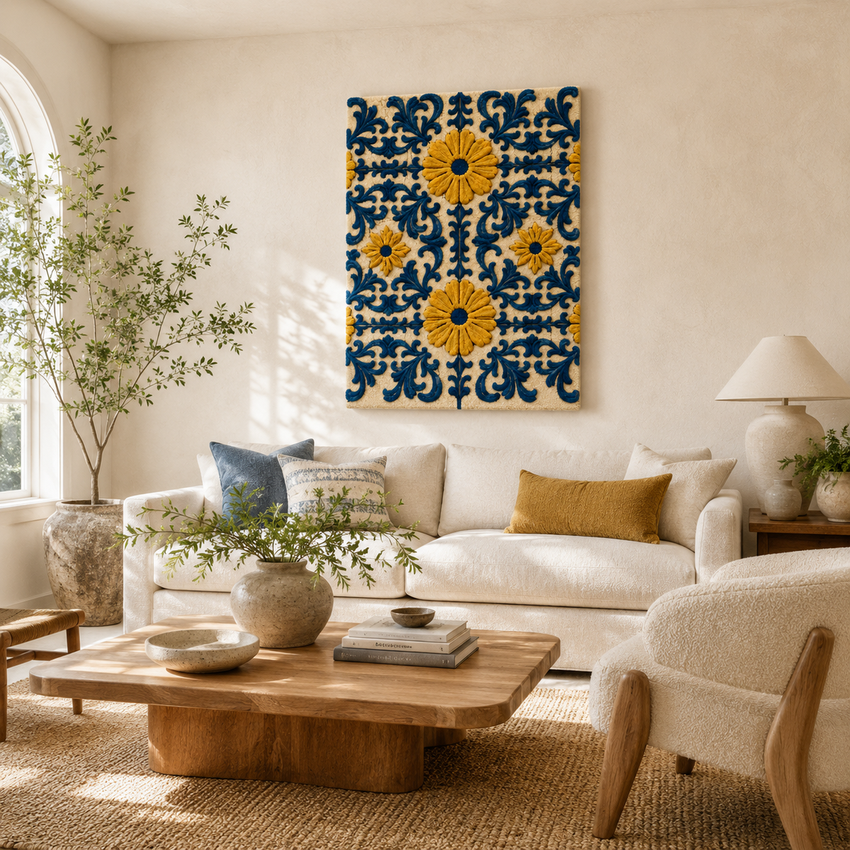Gilded Koi wall art by Hewn Earth featuring a vibrant, gold-accented koi fish design on a decorative wall art piece