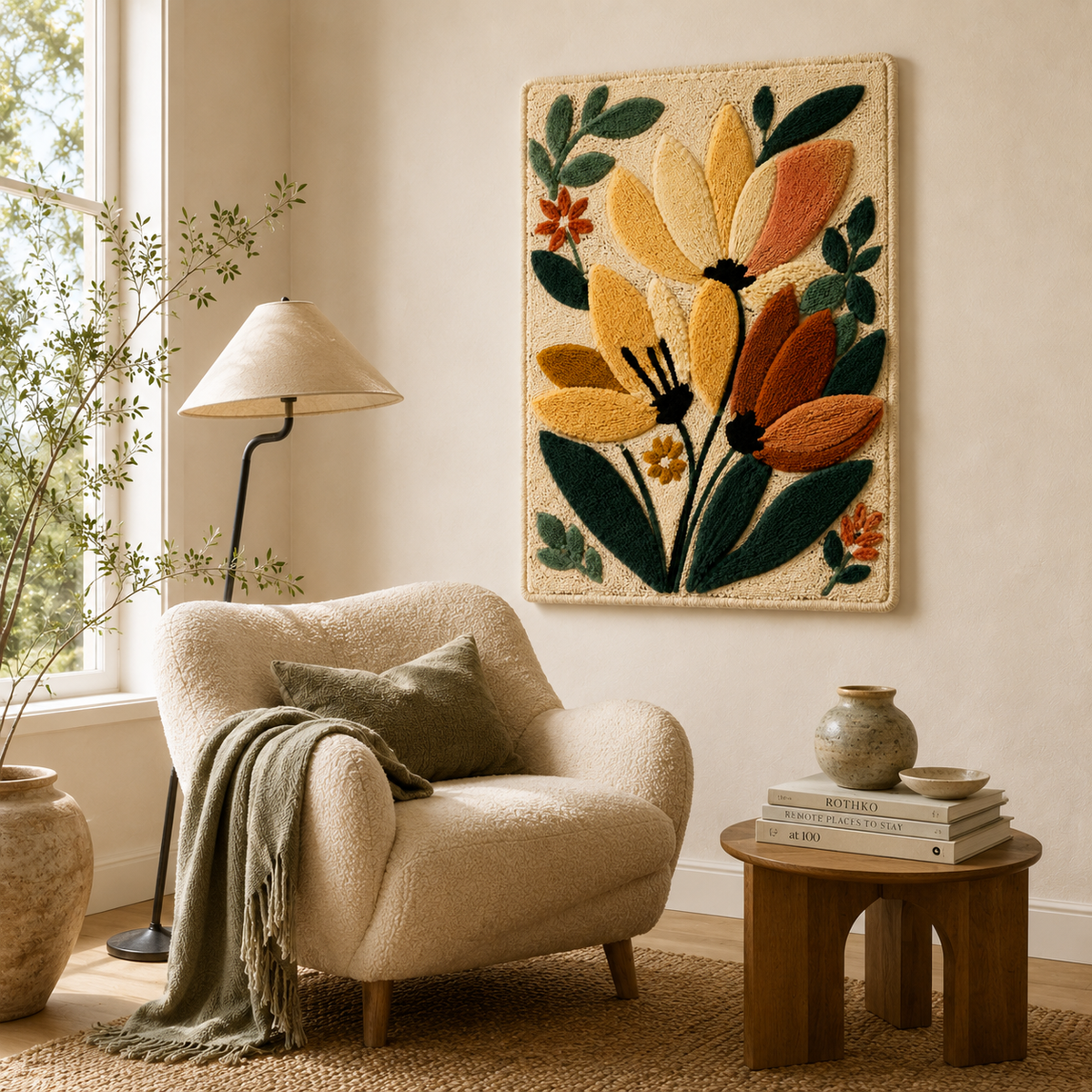 Hewn Earth Afterglow Xanadu wall art featuring abstract, colorful design on canvas or print, ideal for modern interior decor.