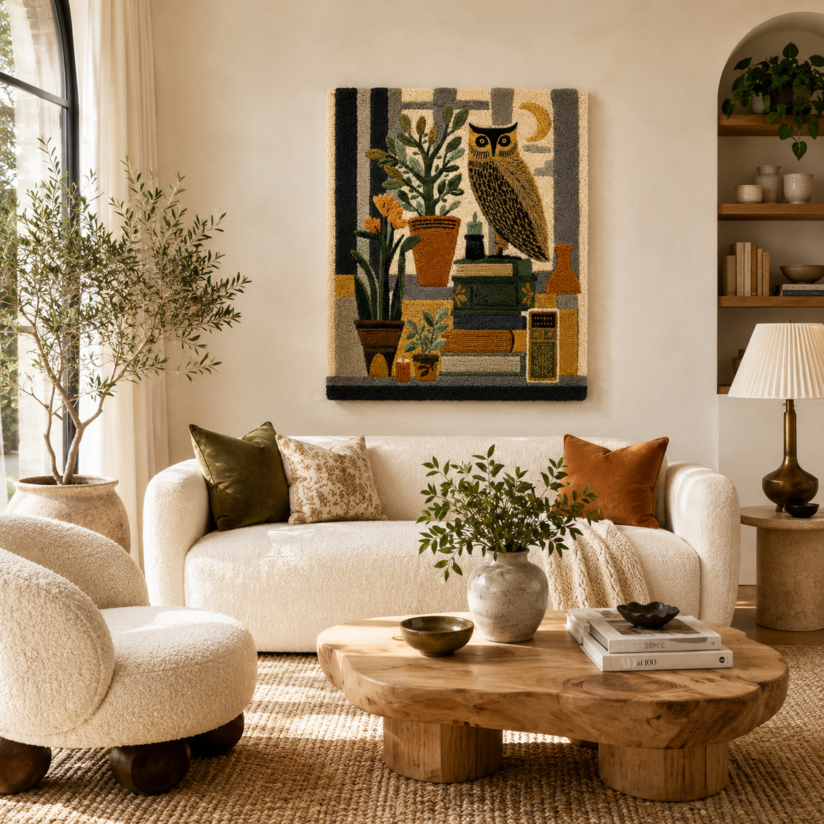 Hewn Earth Cinder Fern wall art featuring a detailed, botanical fern design on textured background for home decor.