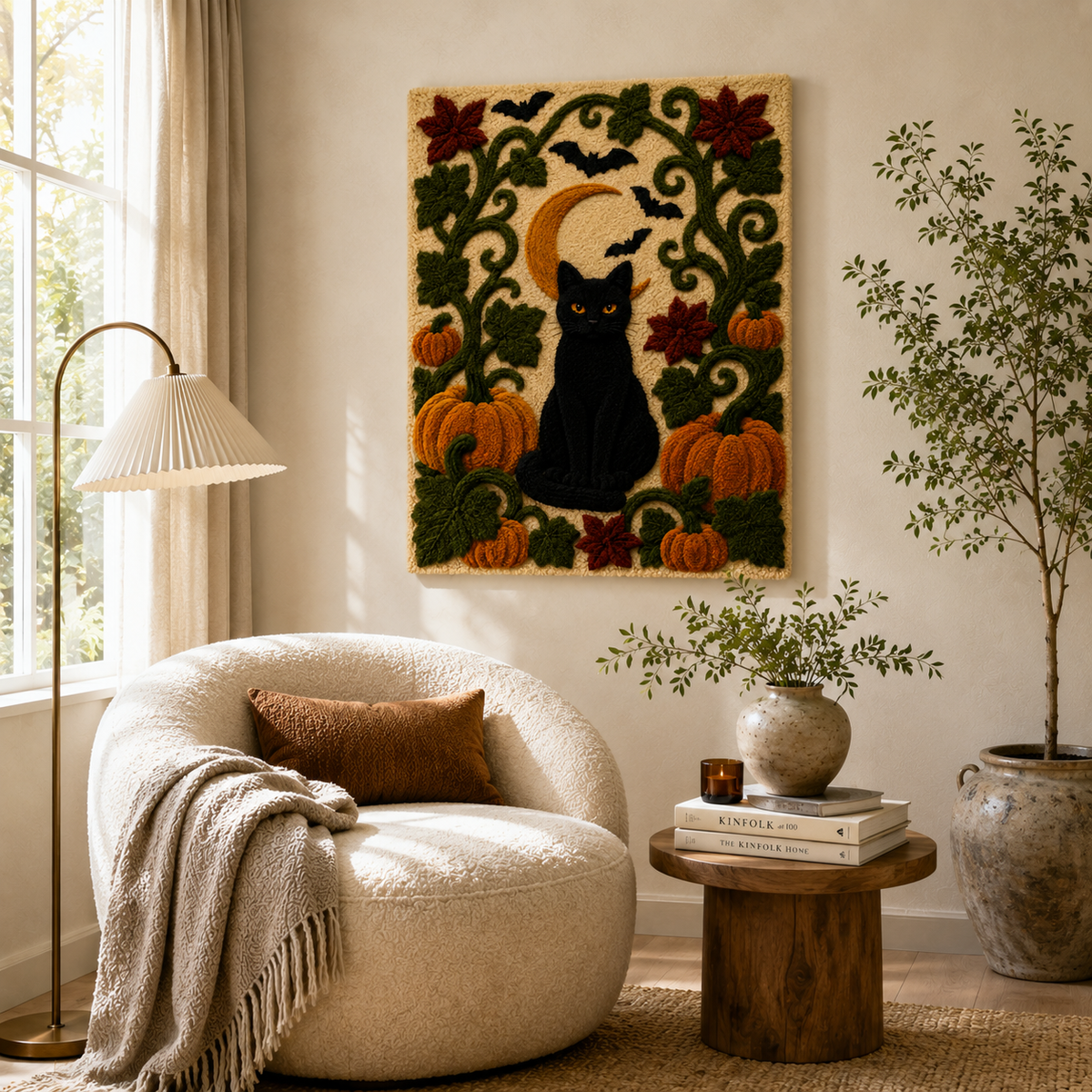 Hewn Earth Gilded Horizon wall art featuring a panoramic landscape with gold accents and earthy tones, suitable for modern interiors.