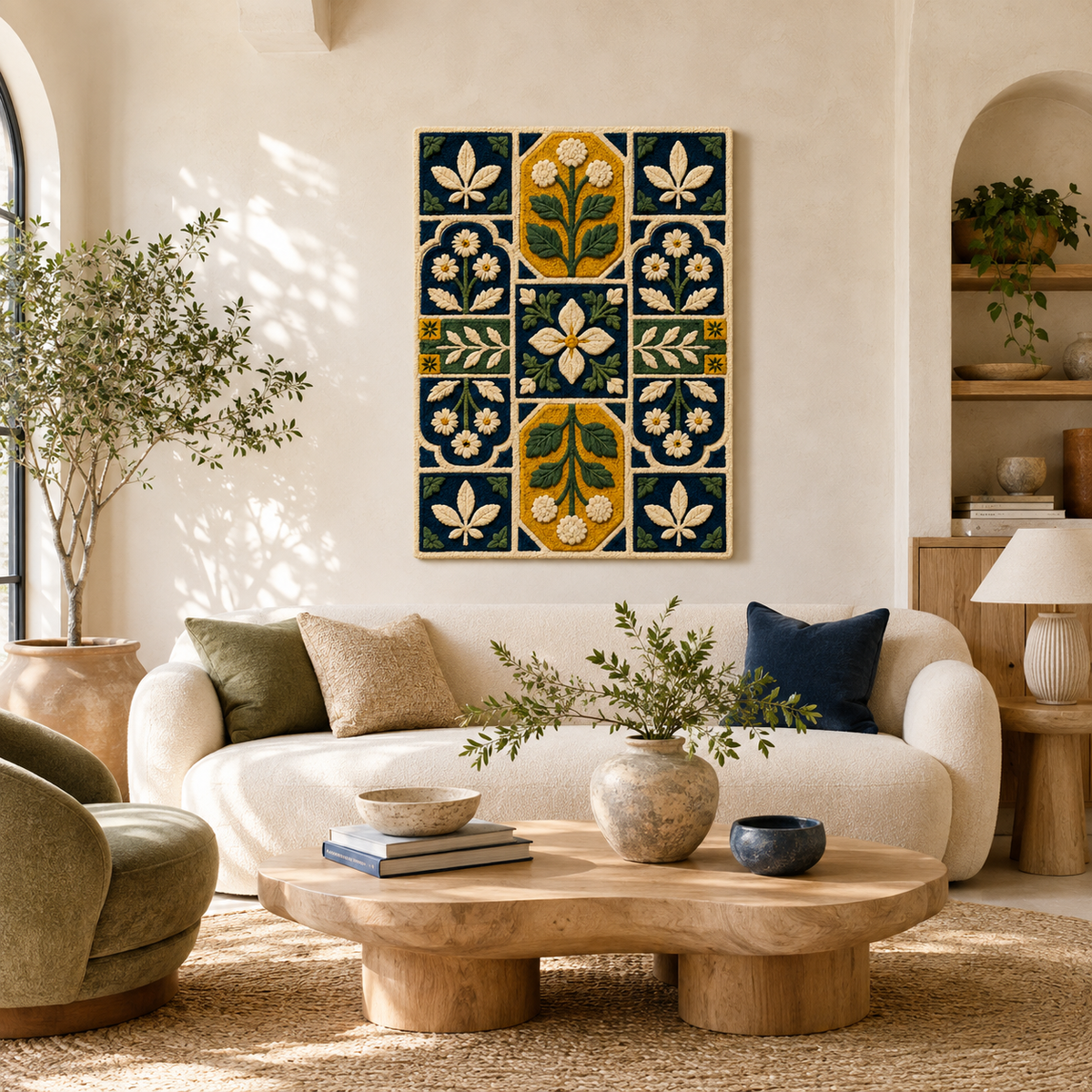 Luminous Orchard wall art by Hewn Earth featuring vibrant, luminous orchard scenery on a textured canvas.