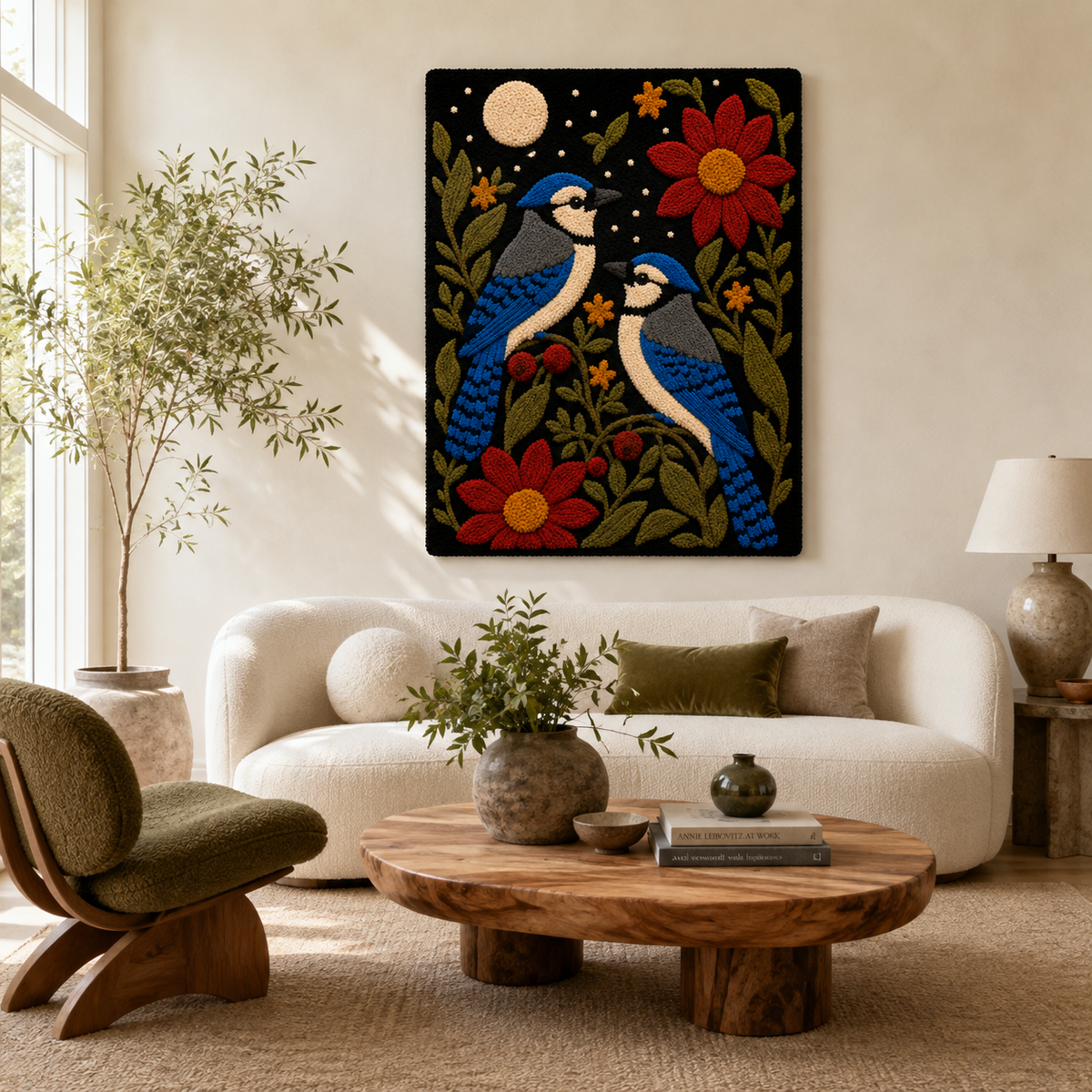 Hewn Earth Cinder Eclipse wall art featuring a circular, textured design with earthy tones, perfect for modern interior decor.