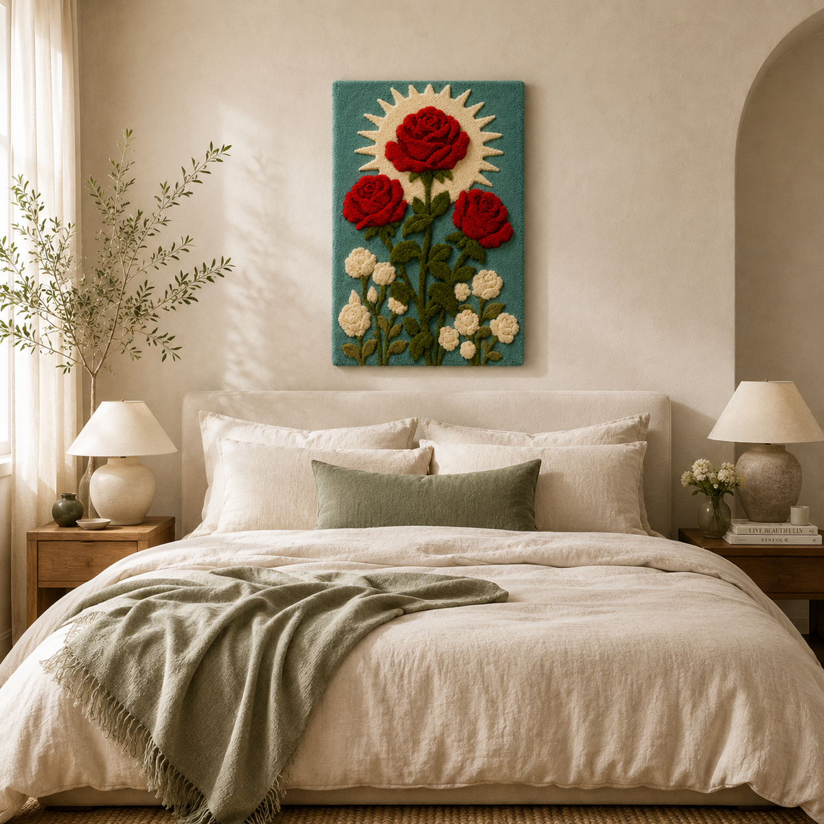 Hewn Earth Ember Lantern wall art featuring a rustic, warm-toned metal lantern design on a textured background