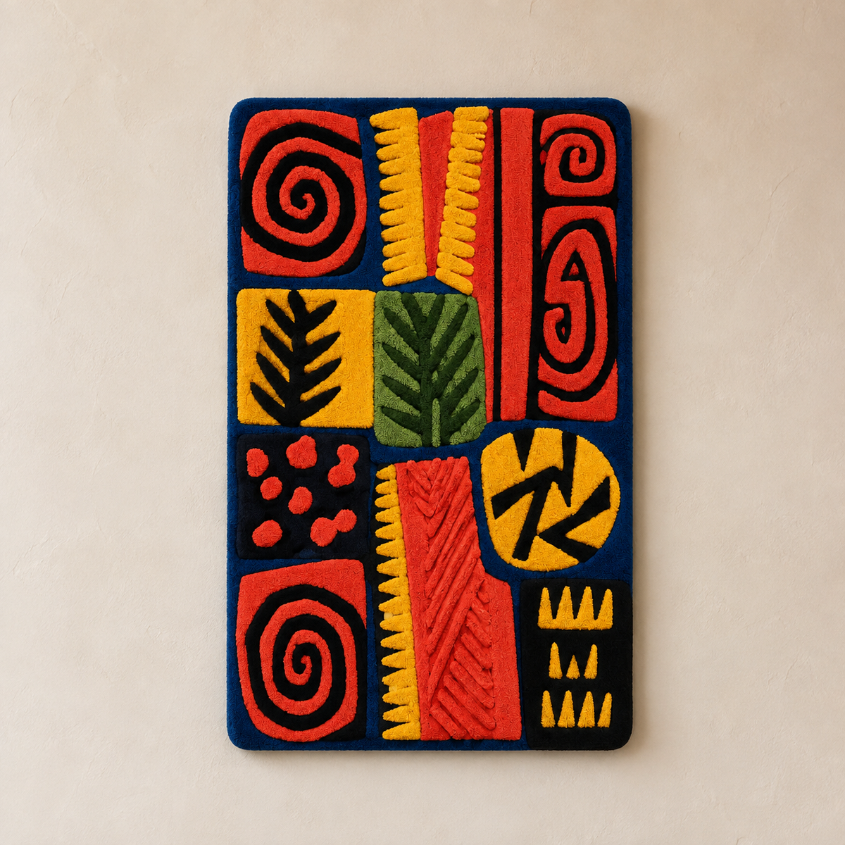 Hewn Earth Afterglow Heath wall art displayed on a room wall, featuring abstract design with warm, earthy tones.