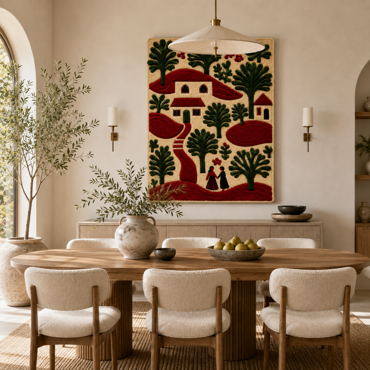 Close-up of Hewn Earth Gilded Quietude wall art featuring intricate textures and gold accents on a neutral background.