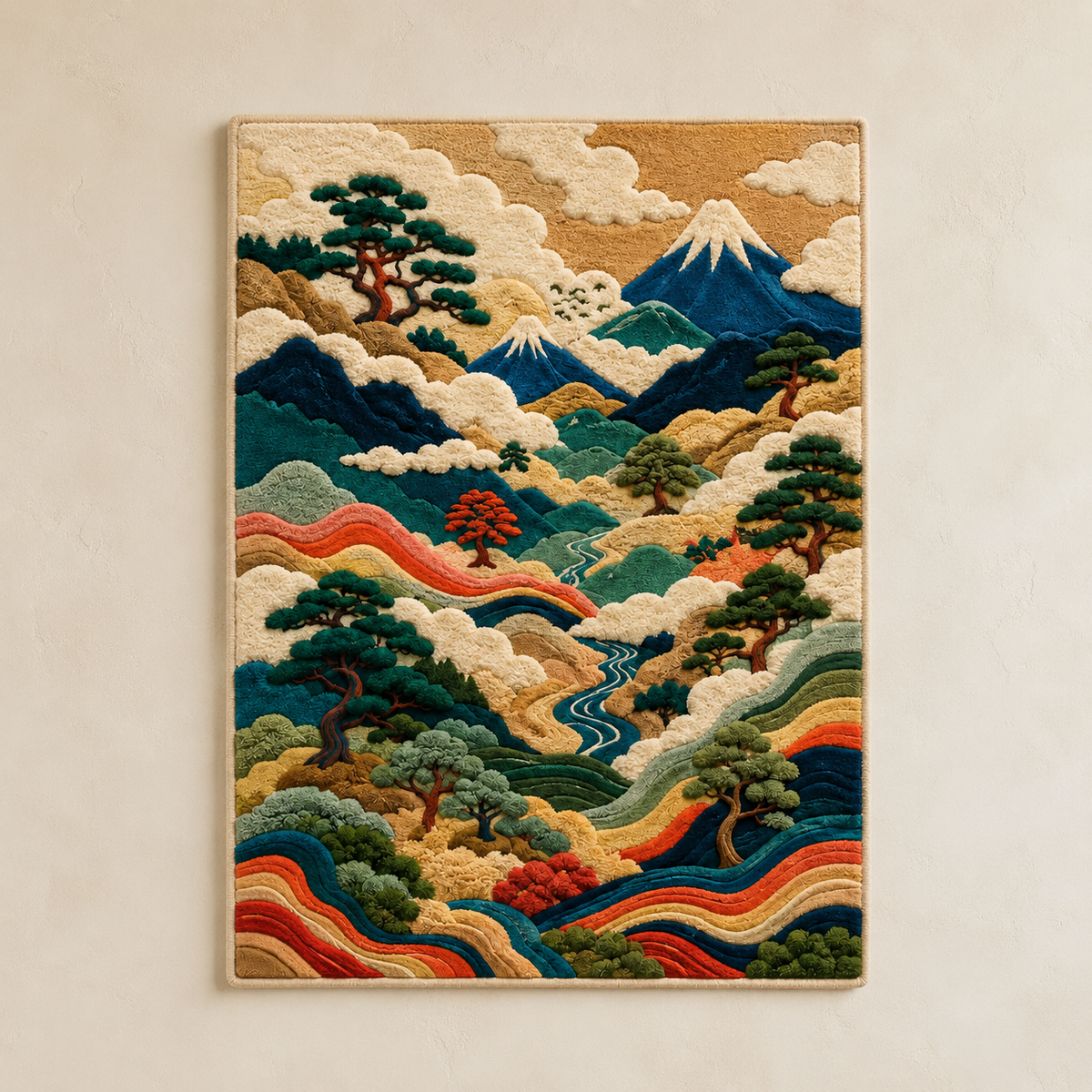 Hewn Earth Gilded Cove wall art featuring a gold-accented abstract design on a textured surface, ideal for modern interior decor.
