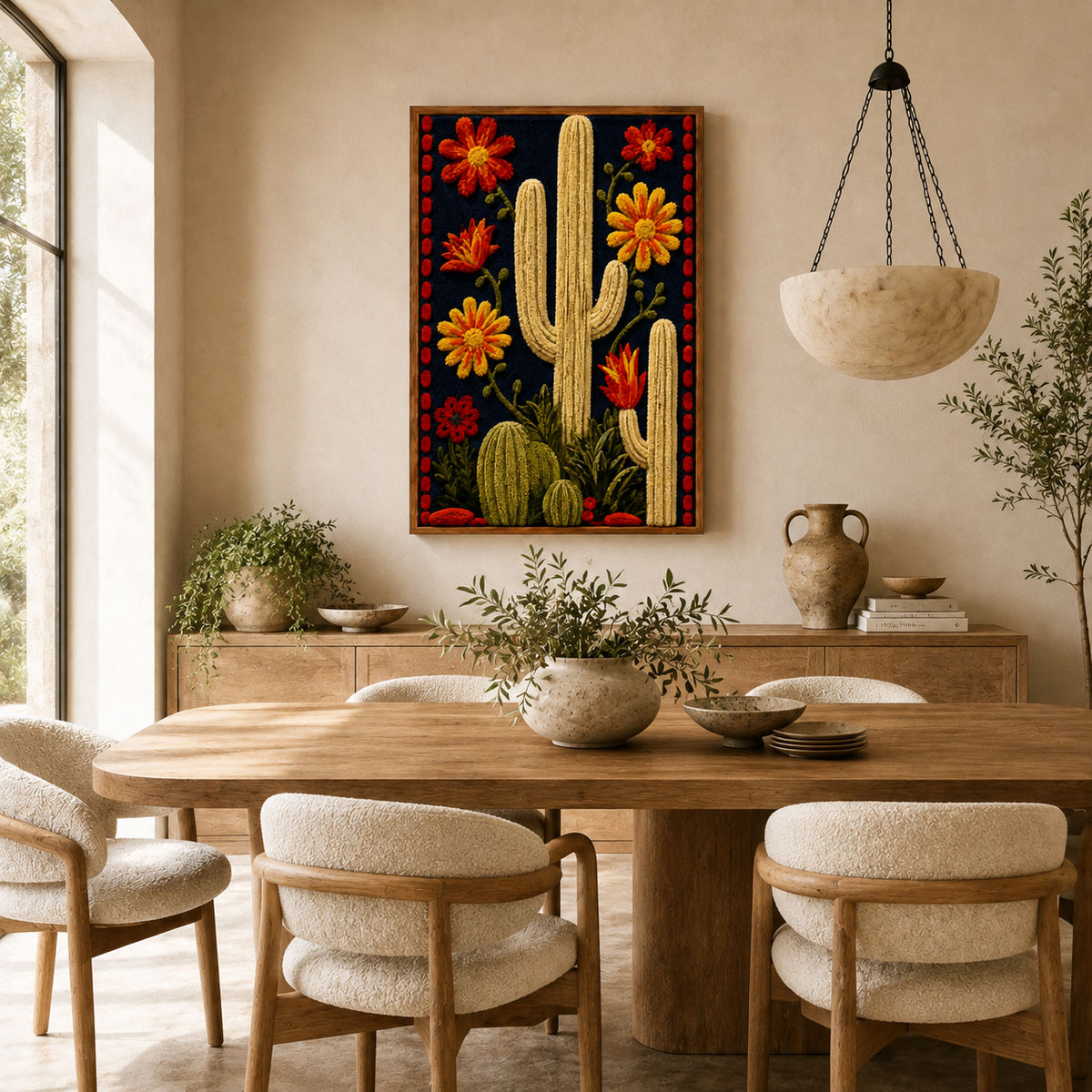 Hewn Earth Cinder Lagoon wall art featuring abstract earthy tones and textured design, perfect for modern interior decor.