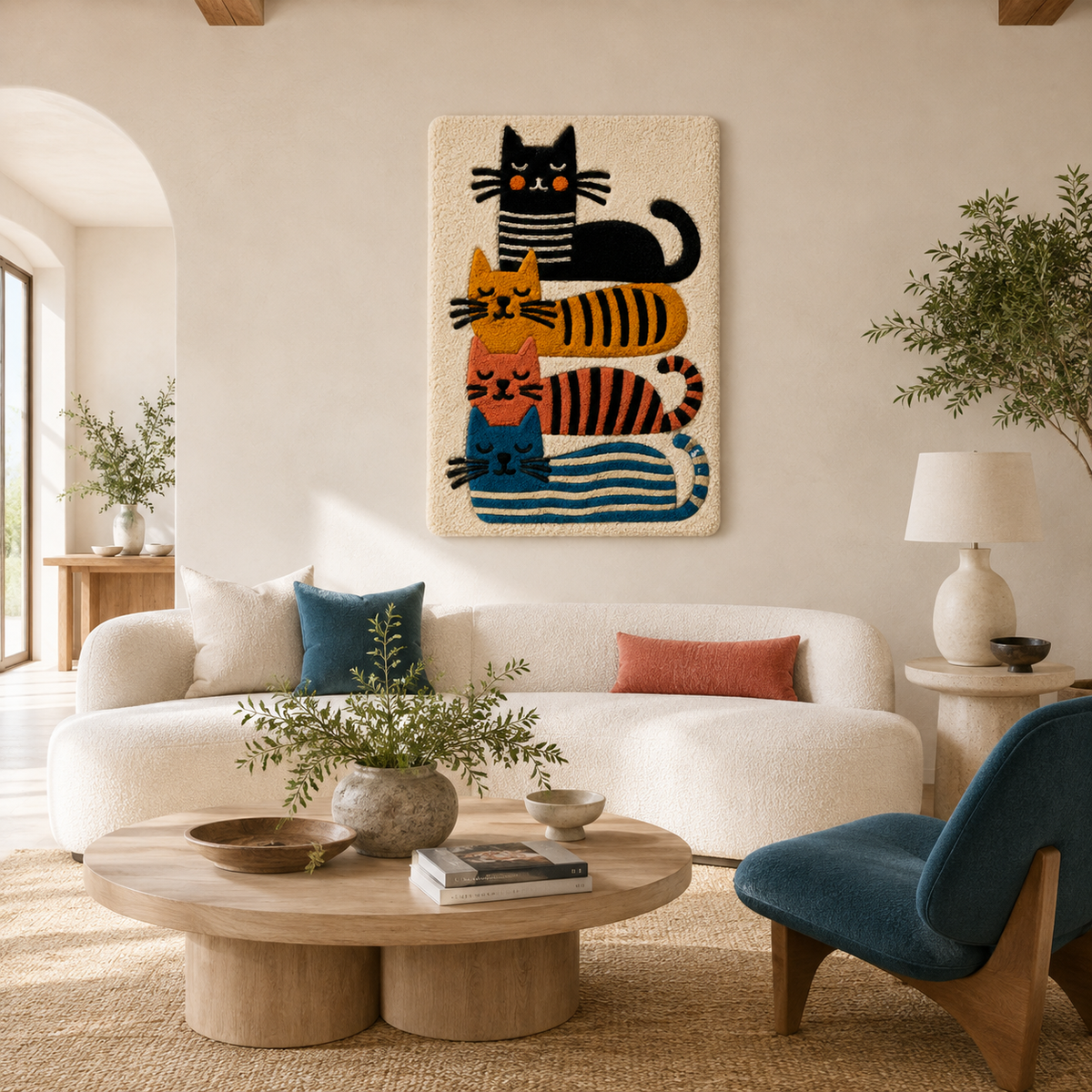 Hewn Earth Ember Solstice wall art featuring warm-toned abstract design on a canvas wall decoration.