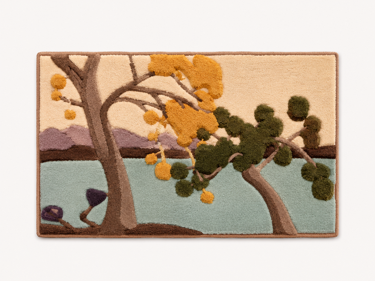 Luminous Isle wall art by Hewn Earth featuring a vibrant, illuminated island scene with glowing natural elements in a modern style.