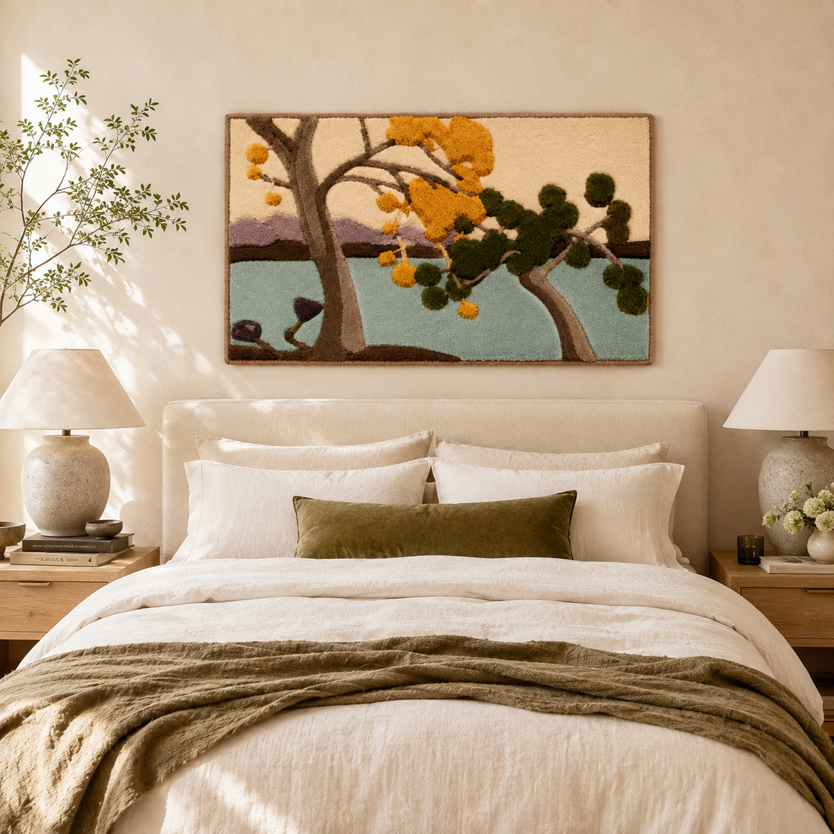 Luminous Isle Hewn Earth wall art featuring vibrant, luminous colors and abstract island-inspired design for modern interior decor.