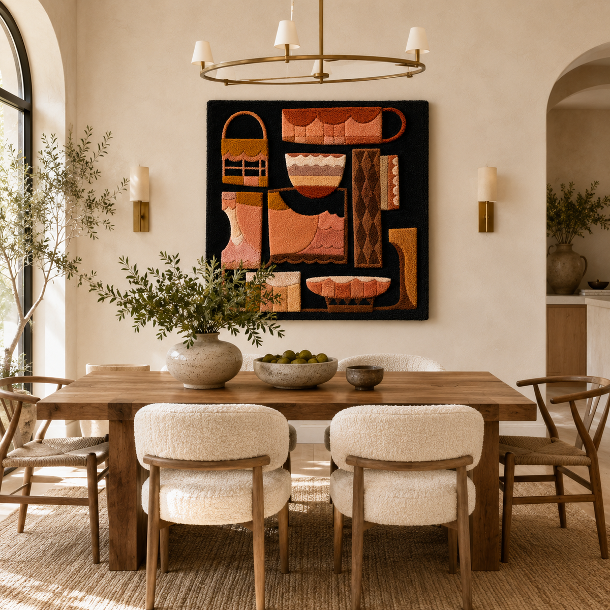 Hewn Earth Cinder Willow wall art featuring a minimalist natural design on a neutral background.