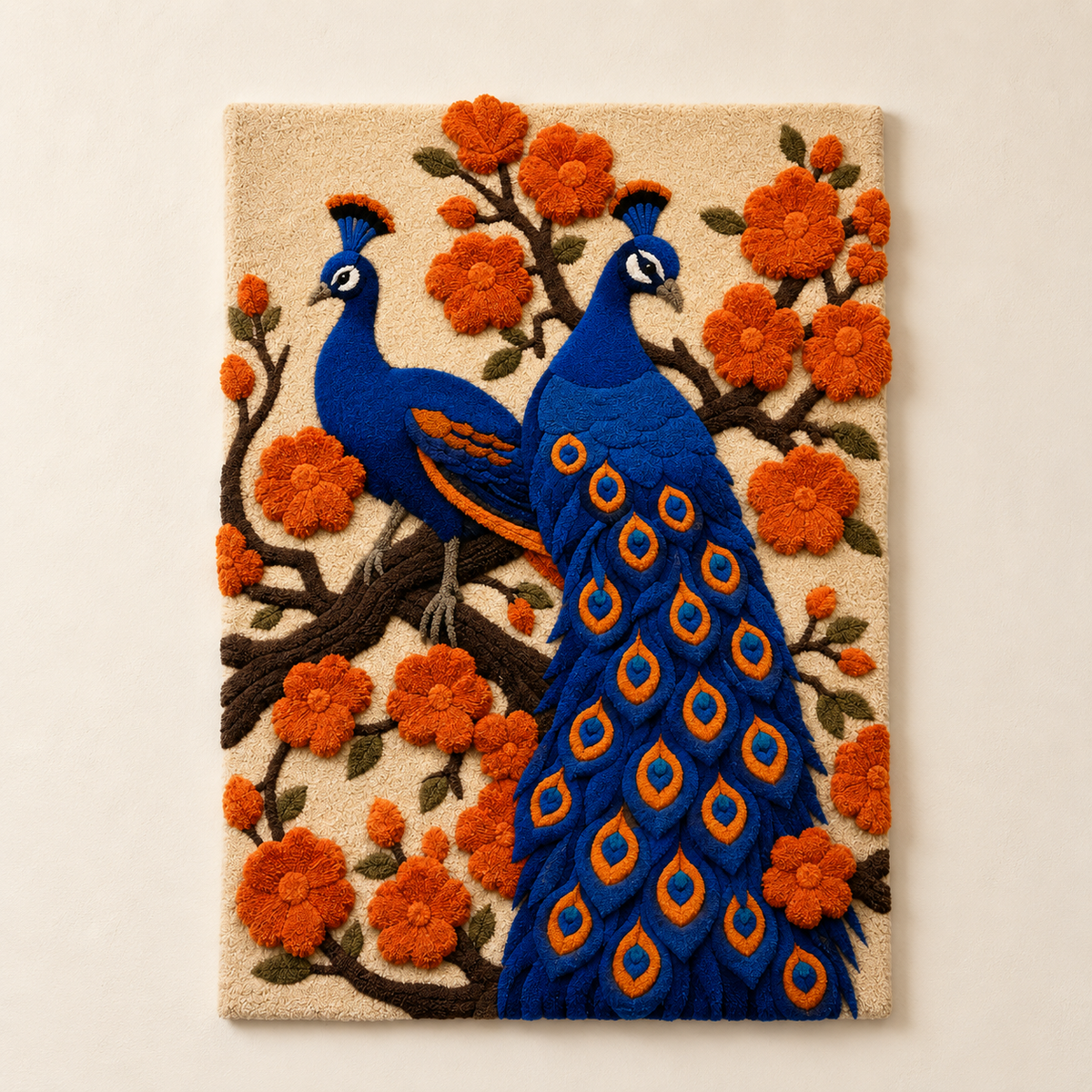 Gilded Aviary wall art by Hewn Earth featuring intricate bird and foliage design in gold tones on a canvas background