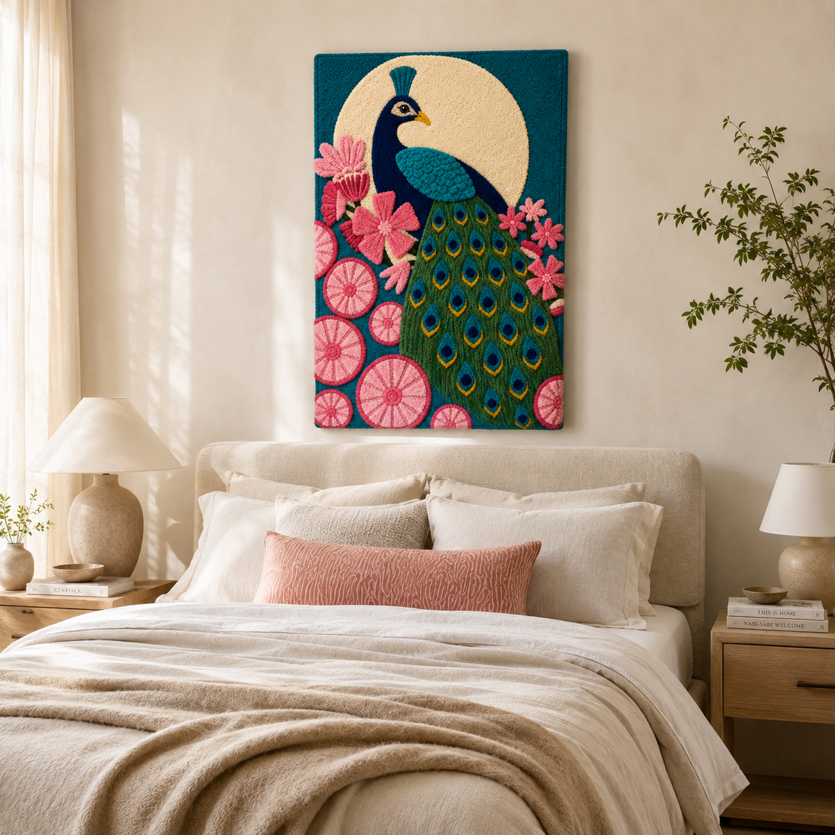 Gilded Kingfisher wall art by Hewn Earth featuring a vibrant kingfisher bird with gold accents on a decorative background.