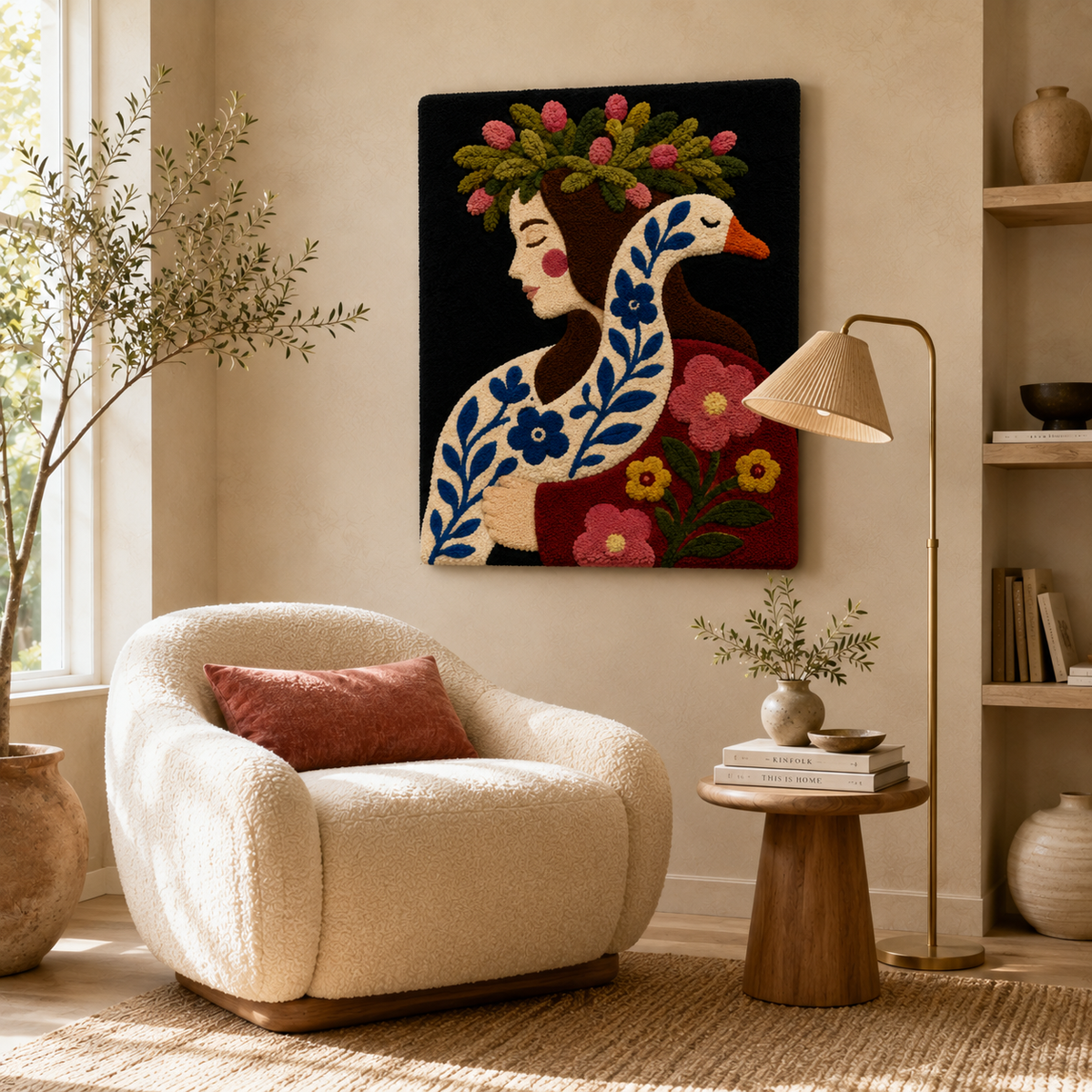 Luminous Rill wall art by Hewn Earth featuring a calming, abstract design in earthy tones for modern home decor.