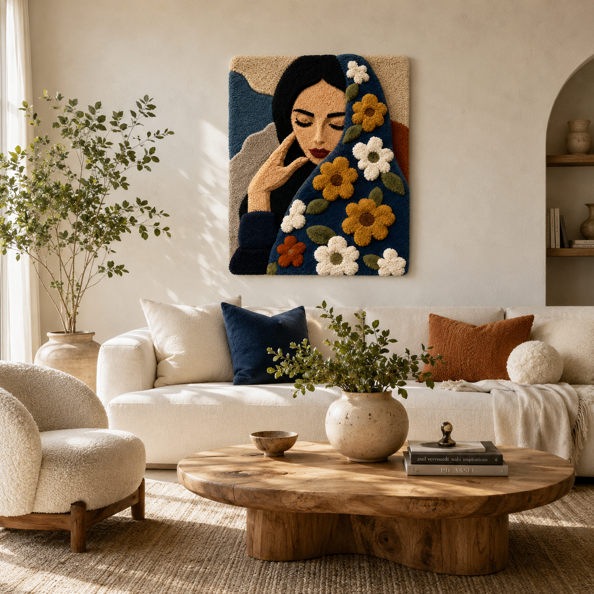 Luminous Parade wall art by Hewn Earth featuring vibrant, illuminated abstract design on textured canvas.