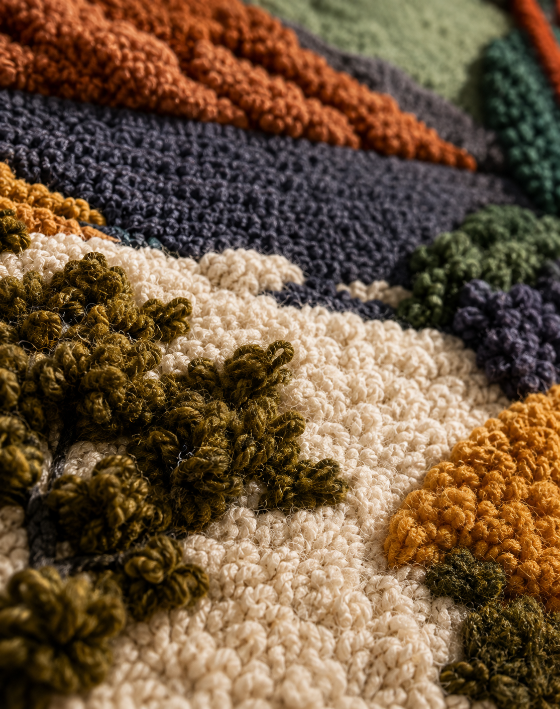 Close-up of Afterglow Wildflower wall art by Hewn Earth, featuring vibrant floral design with detailed textures and bright colors.