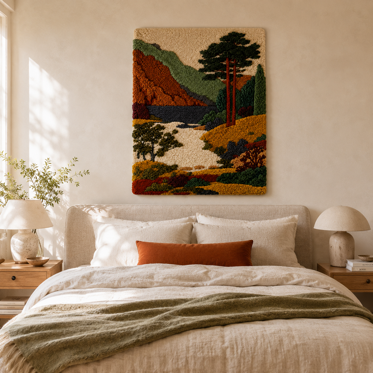 Hewn Earth Afterglow Wildflower wall art featuring vibrant floral design on a textured canvas background.