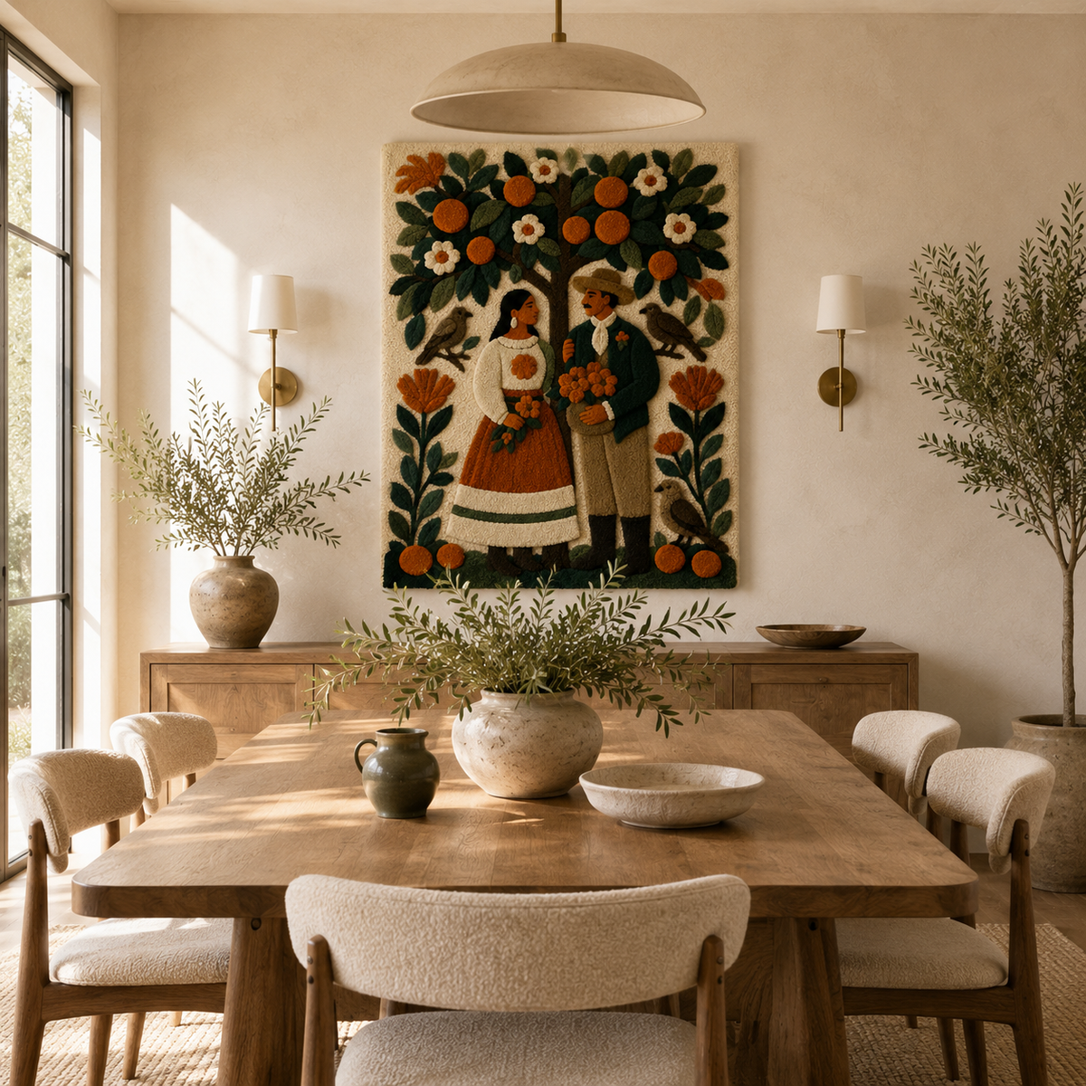 Hewn Earth Cinder Drift wall art featuring abstract earthy tones and textured design for modern home decor.