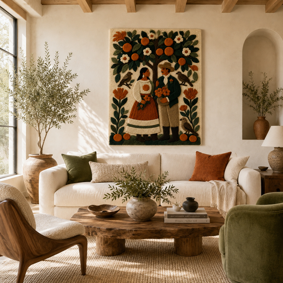 Hewn Earth Cinder Drift wall art featuring abstract earthy tones and textured design, perfect for modern interior decor.