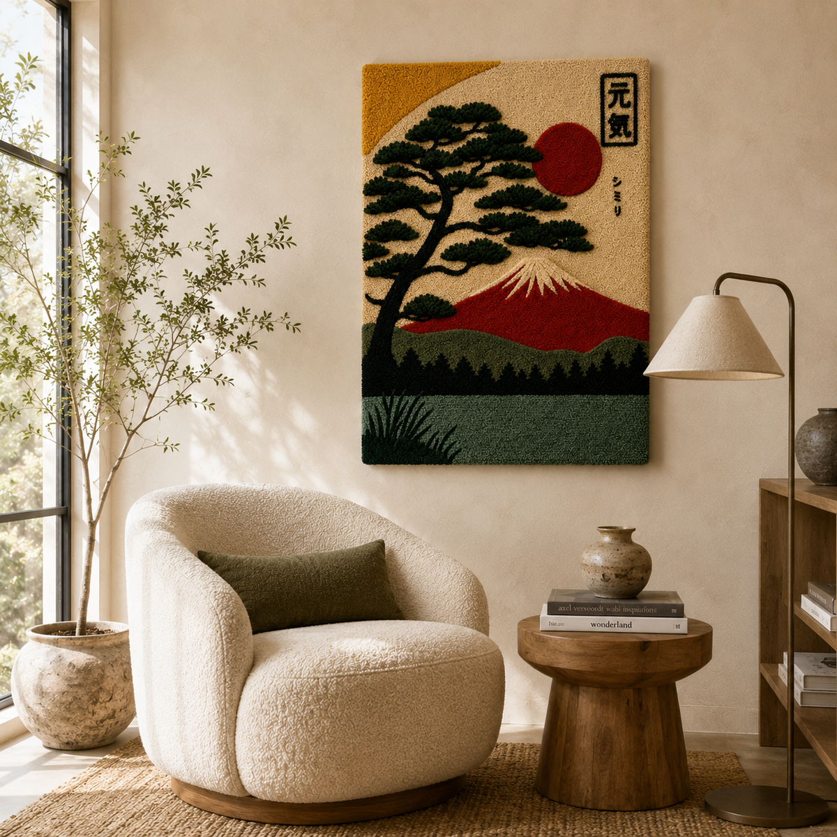 Detailed view of Hewn Earth Gilded Reverie wall art featuring intricate gold accents on a textured background.