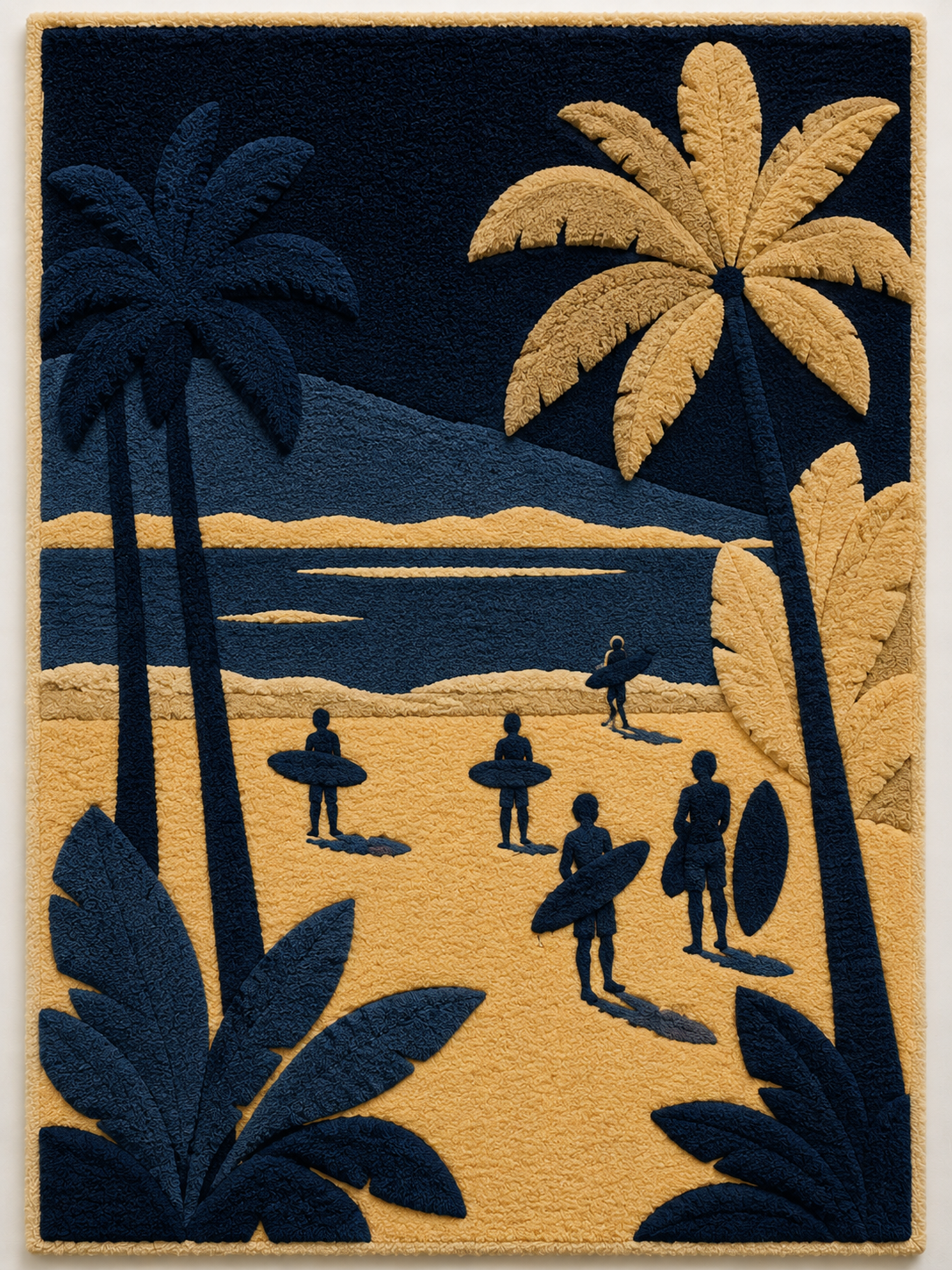 Hewn Earth Afterglow Harbor wall art featuring a serene harbor scene with warm tones and abstract design elements.