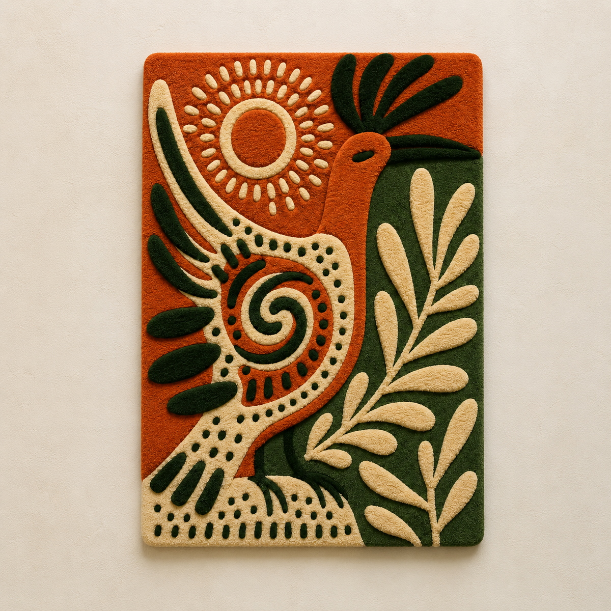 Hewn Earth Ember Veranda wall art featuring warm-toned abstract design on a rectangular canvas.
