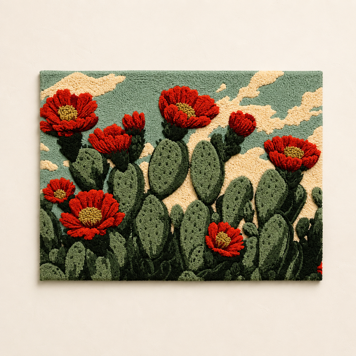 Hewn Earth Gilded Bloom wall art featuring a vibrant, gold-accented floral design on a textured background.
