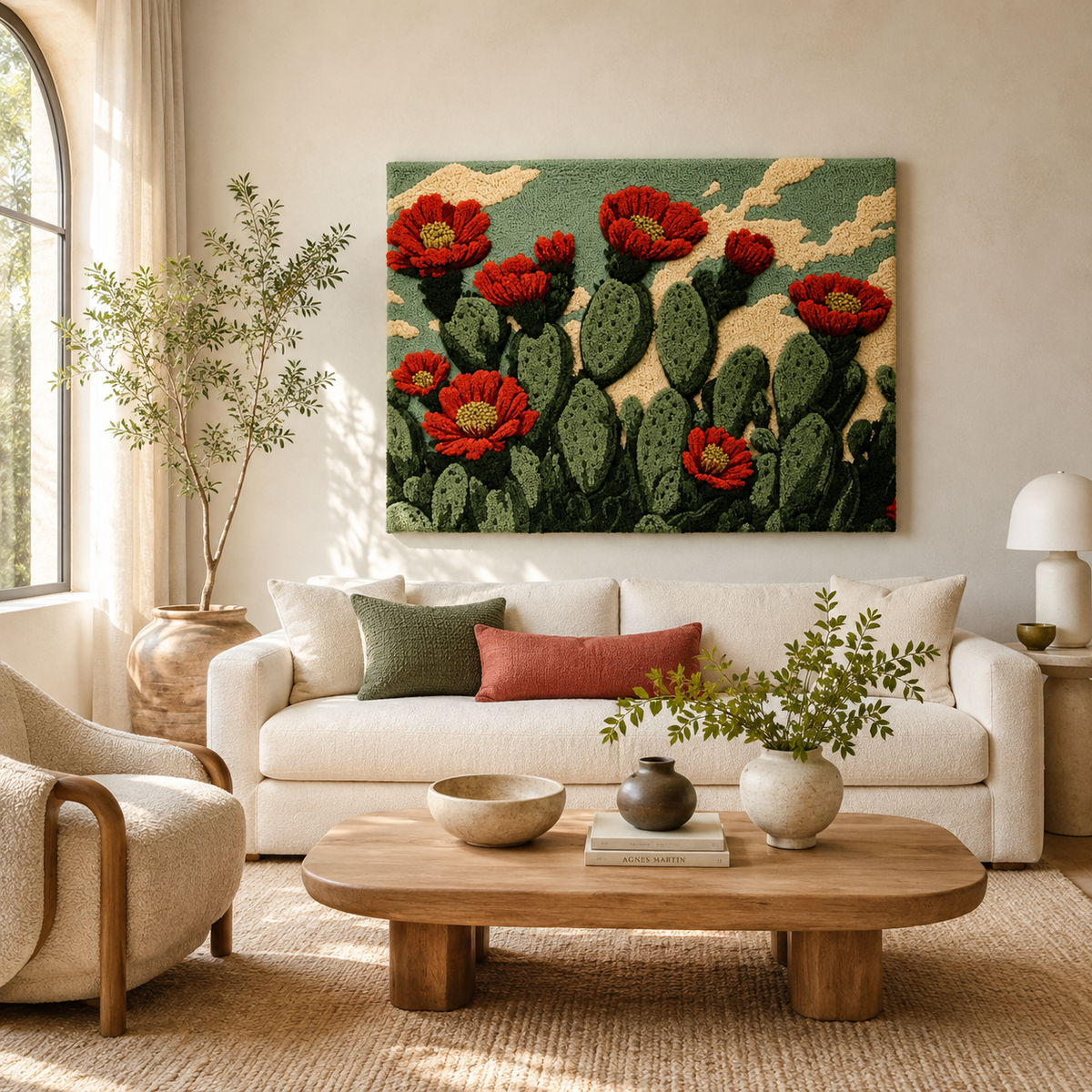 Hewn Earth Gilded Bloom wall art featuring a floral design with gold accents on a textured background.