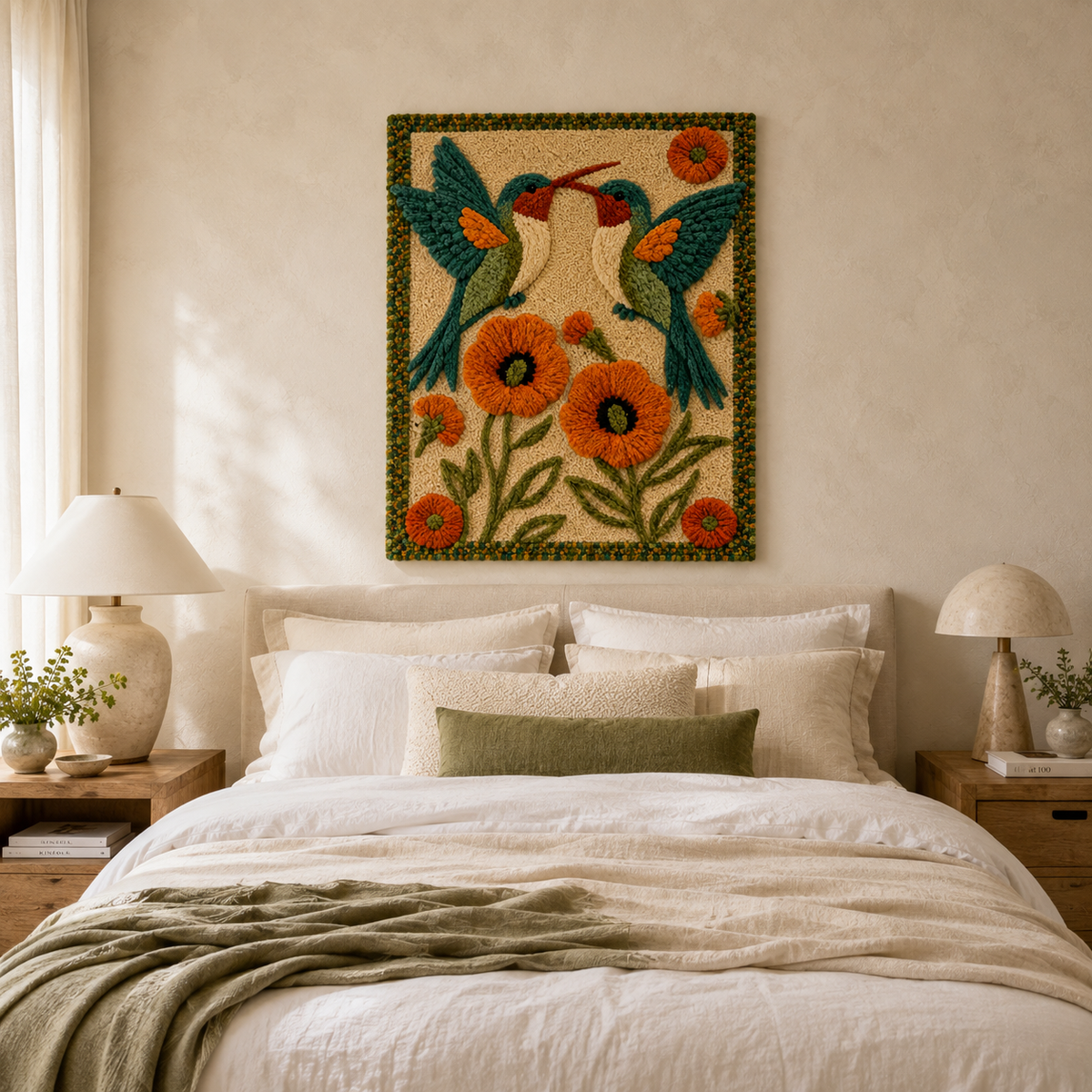 Hewn Earth Afterglow Orchard wall art featuring vibrant, colorful tree and sunset scene on a canvas or print.