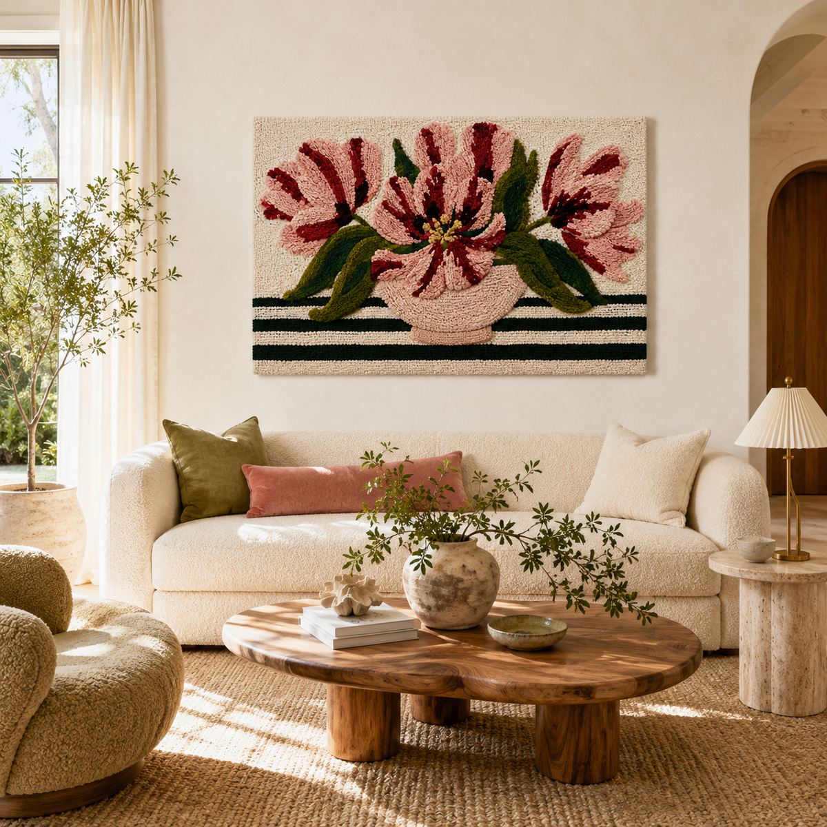Hewn Earth Cinder Vista wall art featuring a landscape scene with earthy tones and textured details for wall decoration.
