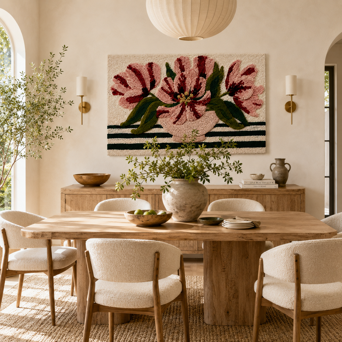 Hewn Earth Cinder Vista wall art featuring earthy tones and abstract design, perfect for modern home decor.