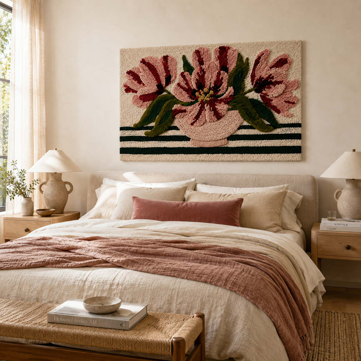 Hewn Earth Cinder Vista wall art featuring earthy tones and abstract landscape design, ideal for modern home decor.