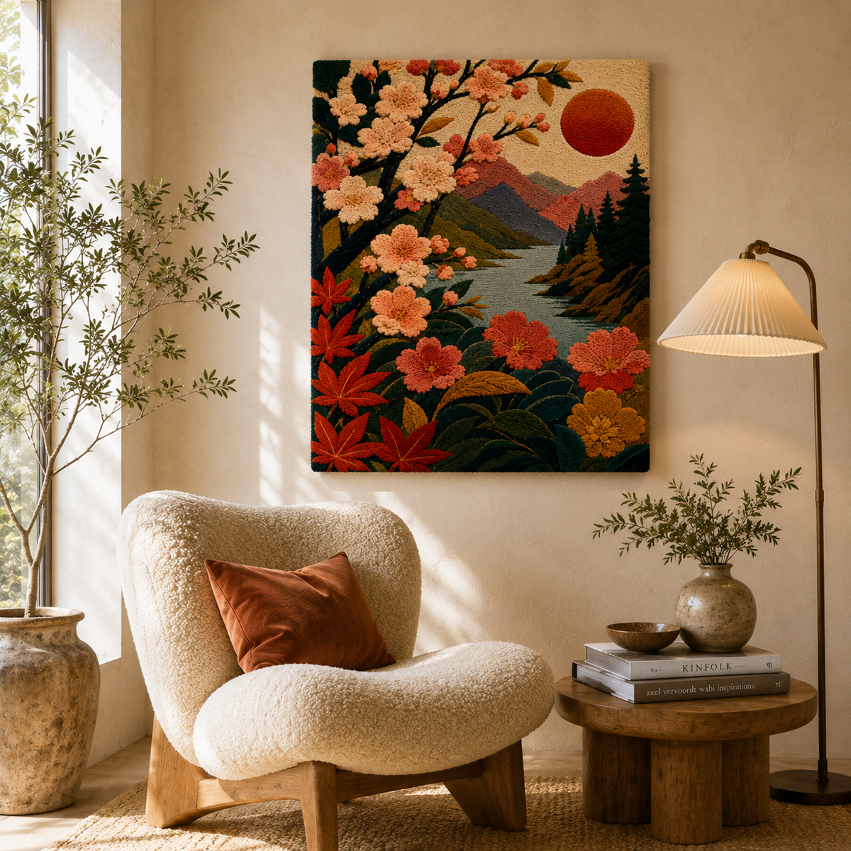 Hewn Earth gilded wall art lantern with intricate metal design, displayed on a room wall as a decorative wall hanging.