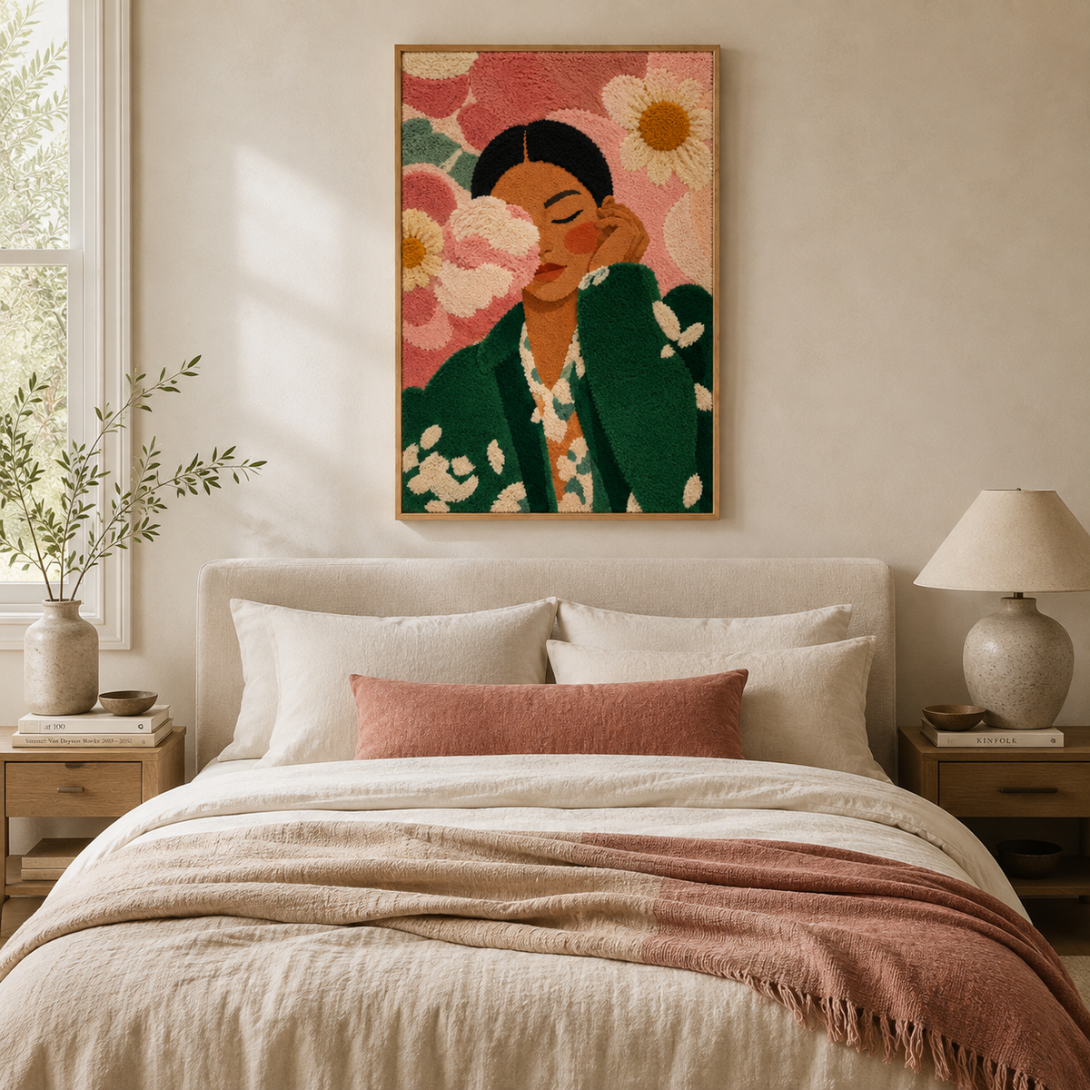 Luminous saffron wall art by Hewn Earth featuring vibrant, textured design suitable for modern interior decor.